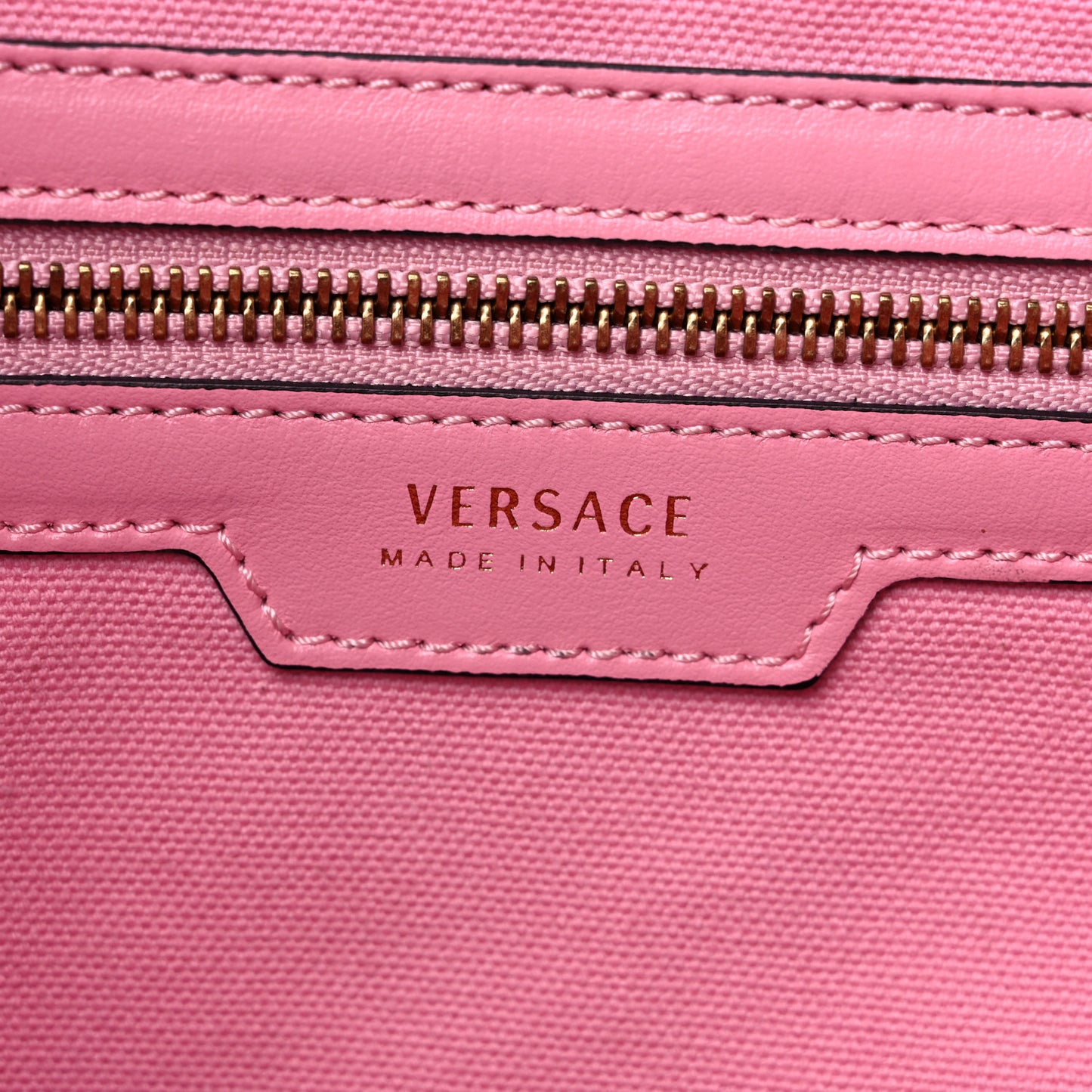 Canvas Suppler Calfskin Cabas GV Signature Tote Pink