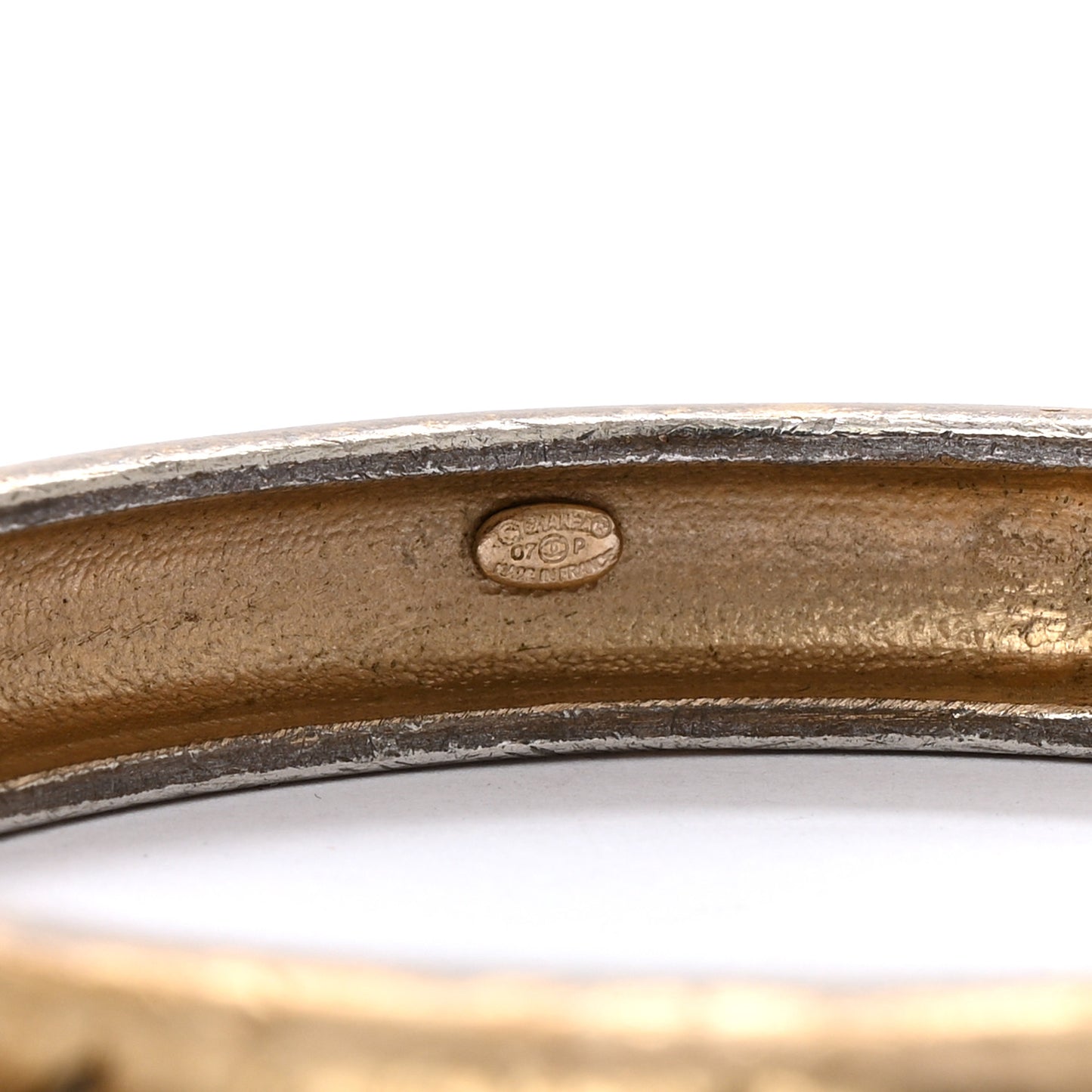 Metal French Quote Bracelet Bangle Gold