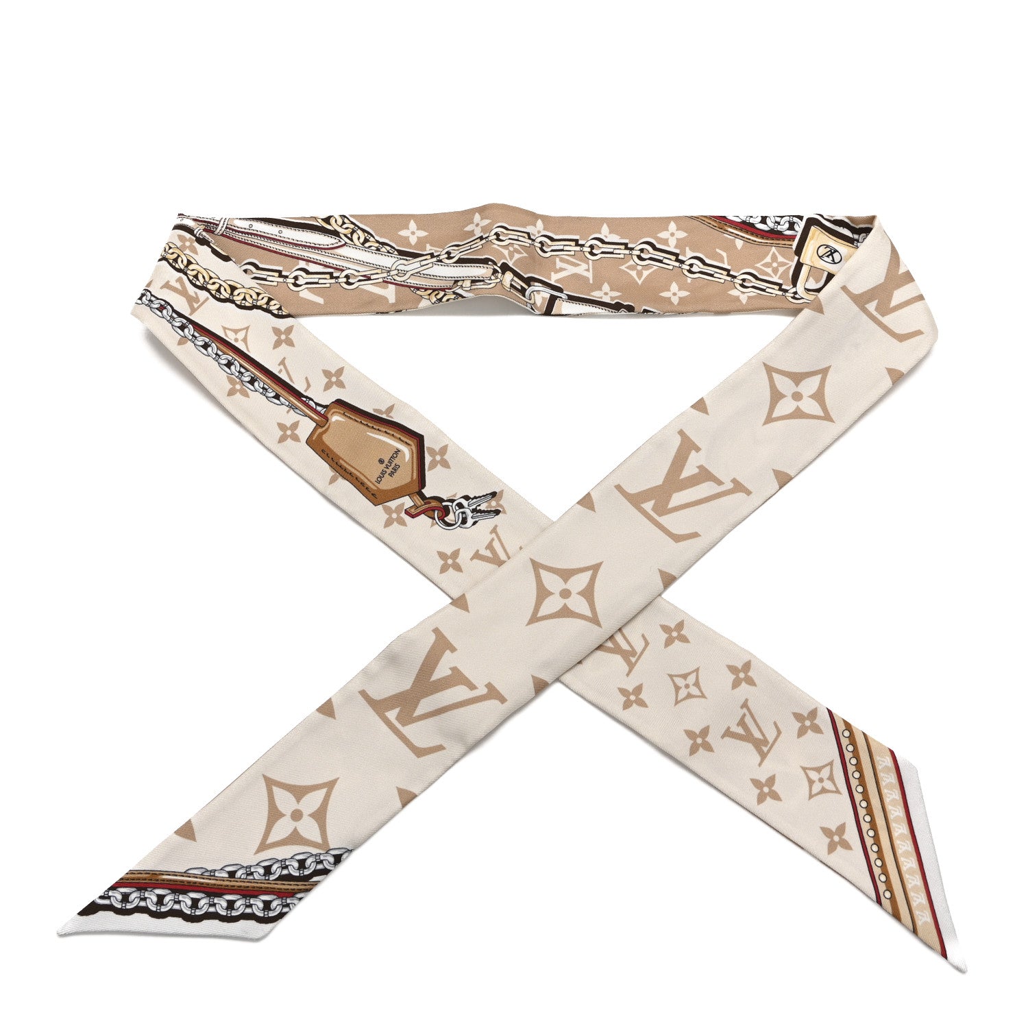 Louis Vuitton Silk スカーフ Beige 限定 LOUIS VUITTON Silk Monogram Scarf/Shawl Beige