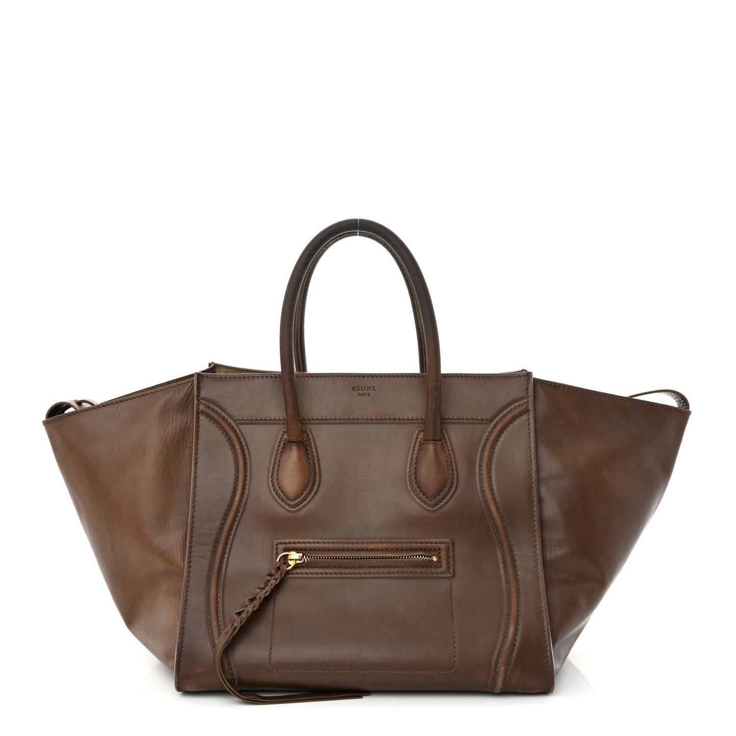 Supple Calfskin Medium Phantom Luggage Taupe