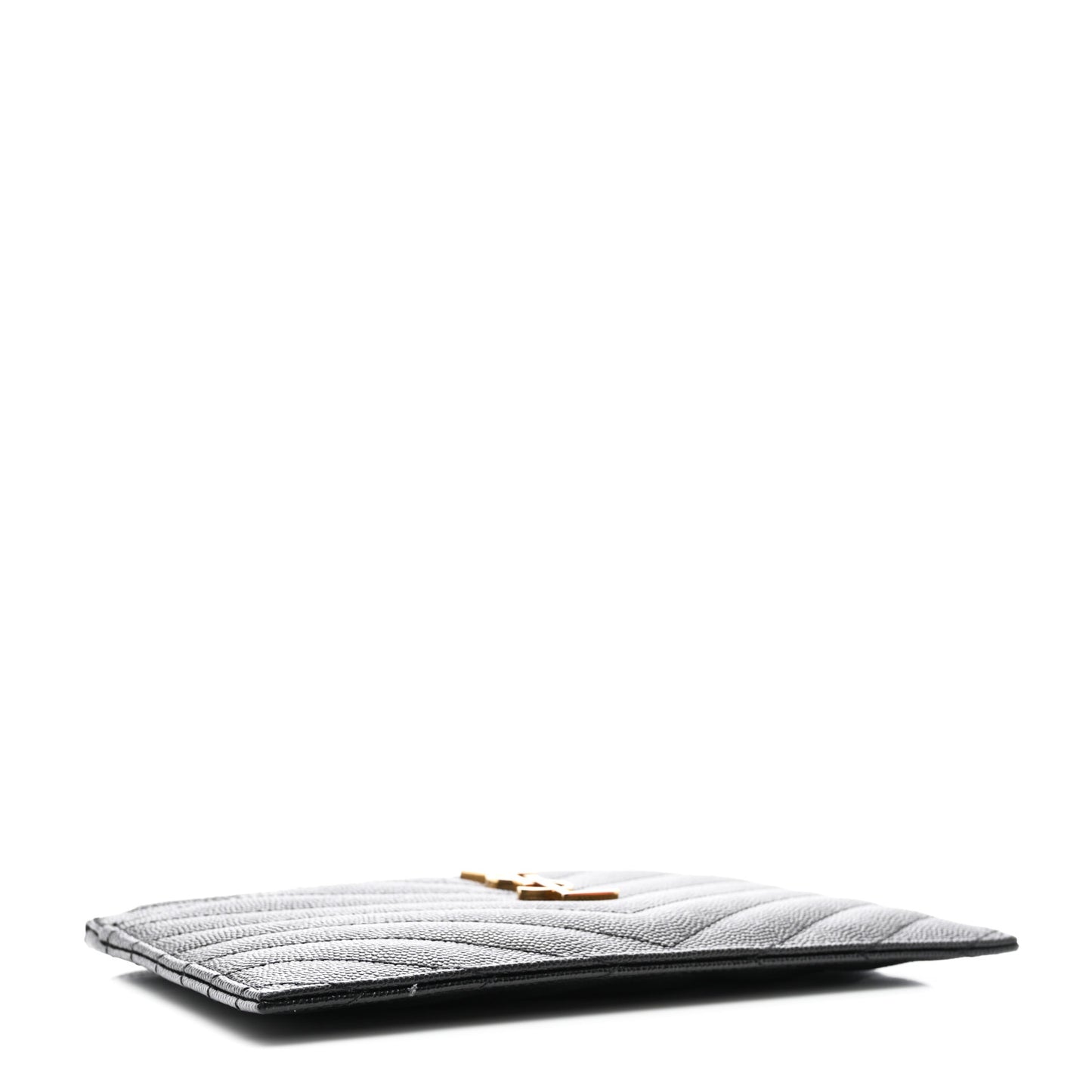 Grain De Poudre Chevron Monogram Bill Pouch Black