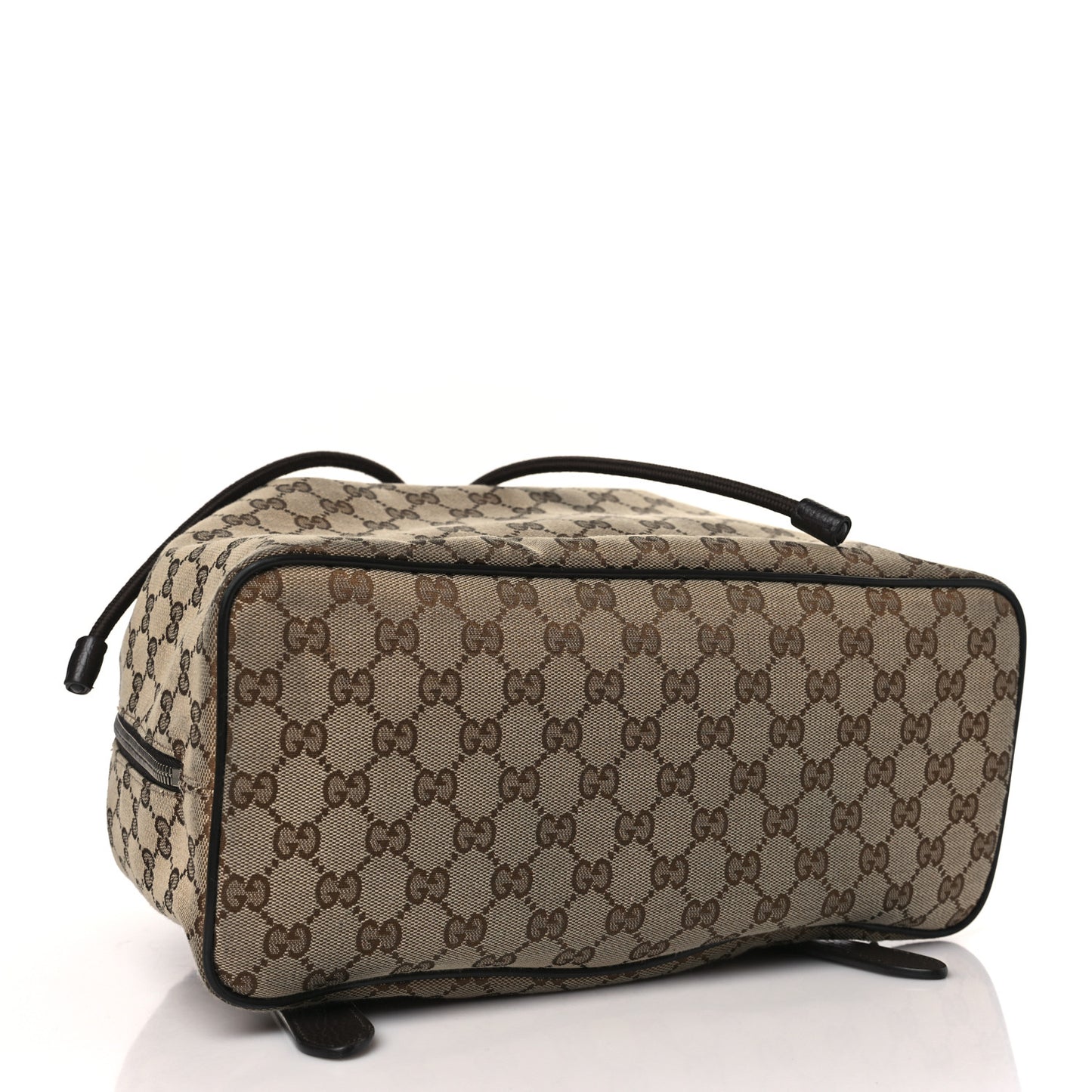 Monogram Dollar Calfskin O Drawstring Backpack Beige Ebony Testa di Moro Dark Chocolate