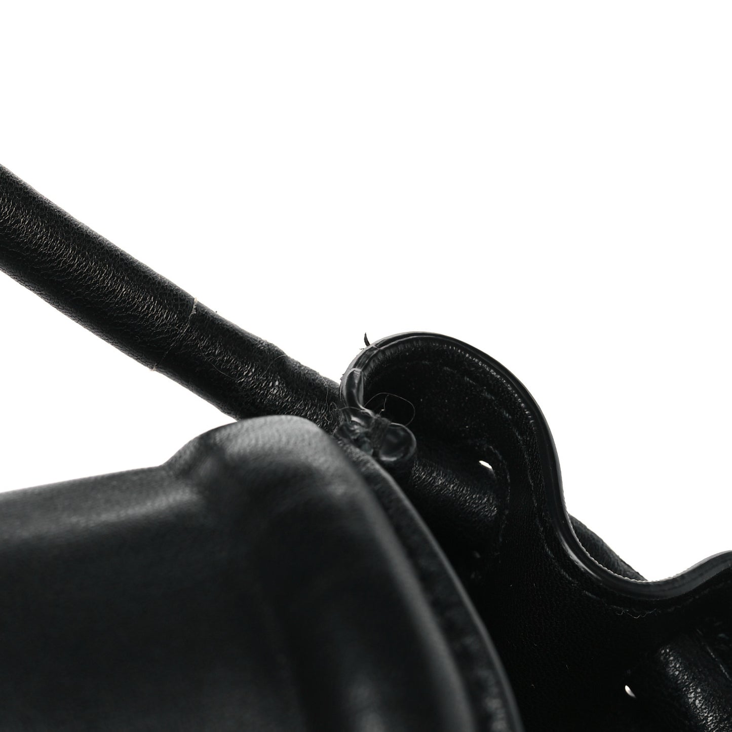 Lambskin Small Beak Triangle Flap Shoulder Bag Black