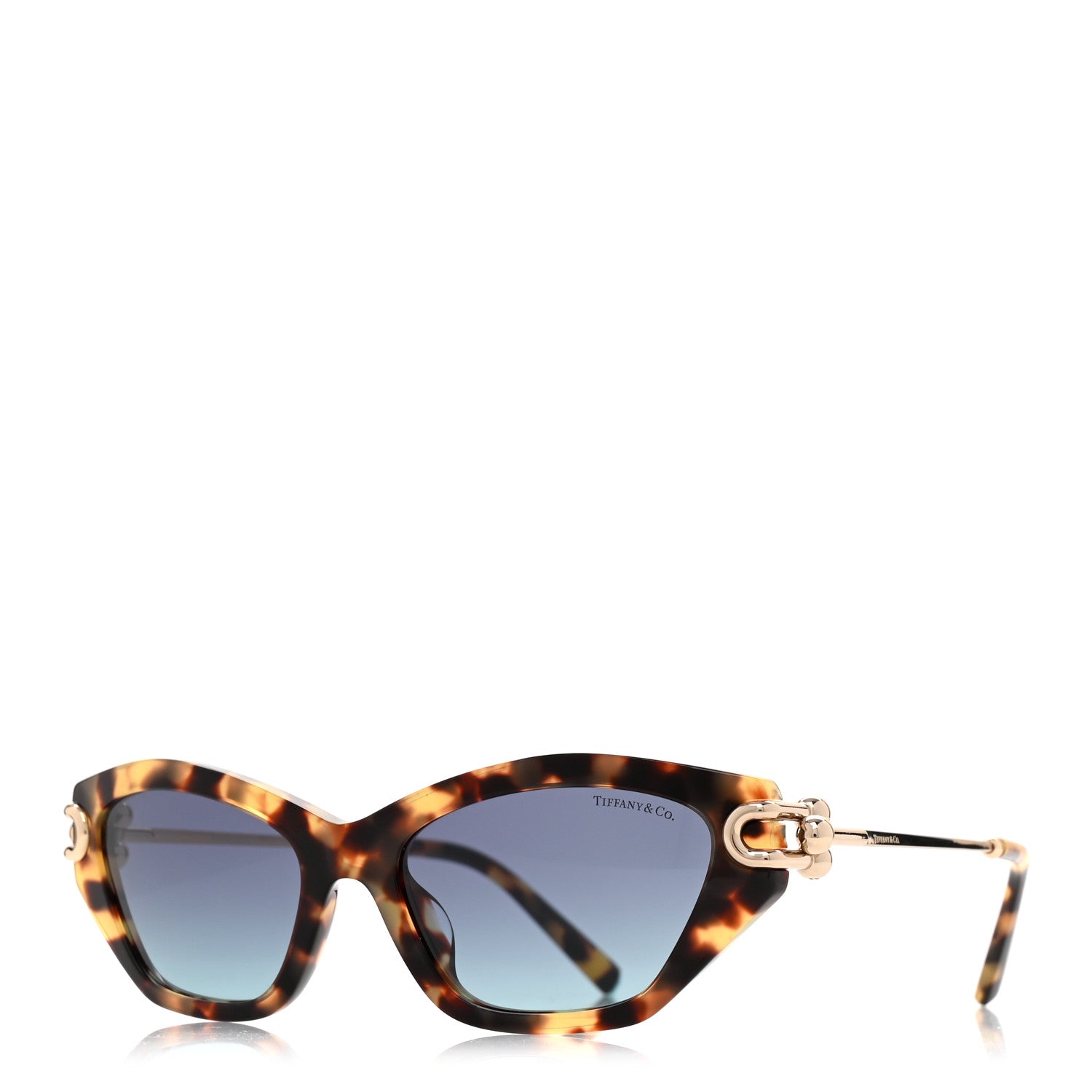 Tiffany & Co. Tortoise and Blue Gradient Sunglasses Tiffany HardWear:Sunglasses in Tortoise Acetate with Tiffany  main image 3