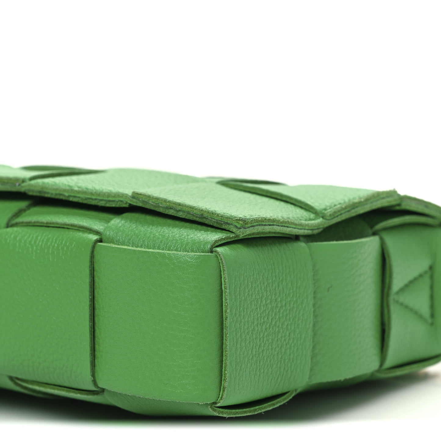 Grained Calfskin Maxi Intrecciato Cassette Crossbody Bag Parakeet