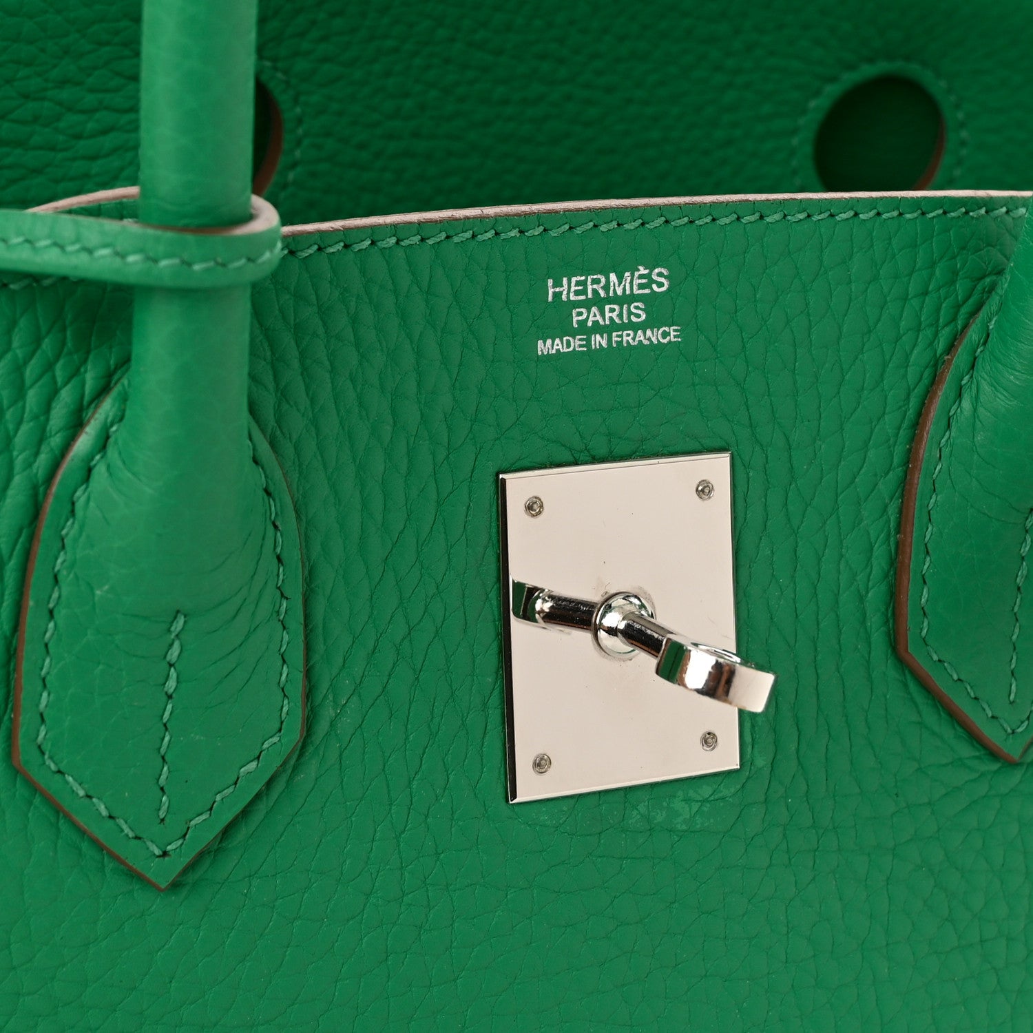Hermes Taurillon Clemence Birkin 30 Menthe 6 of 14