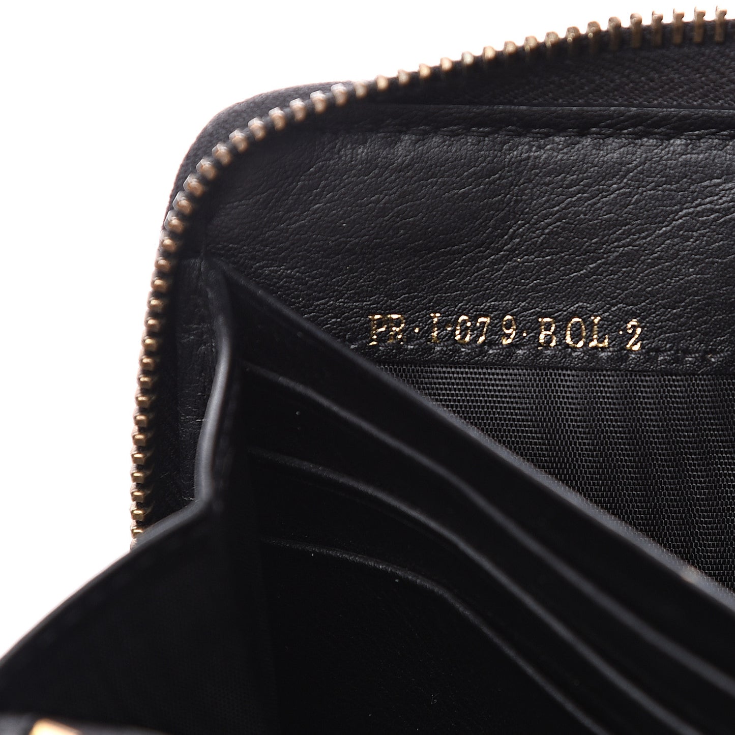 Calfskin Rockstud Zip Around Wallet Black