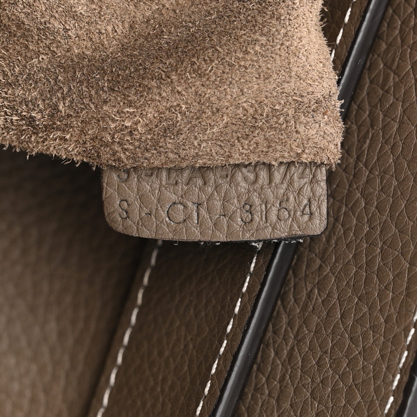 Drummed Calfskin Mini Luggage Souris