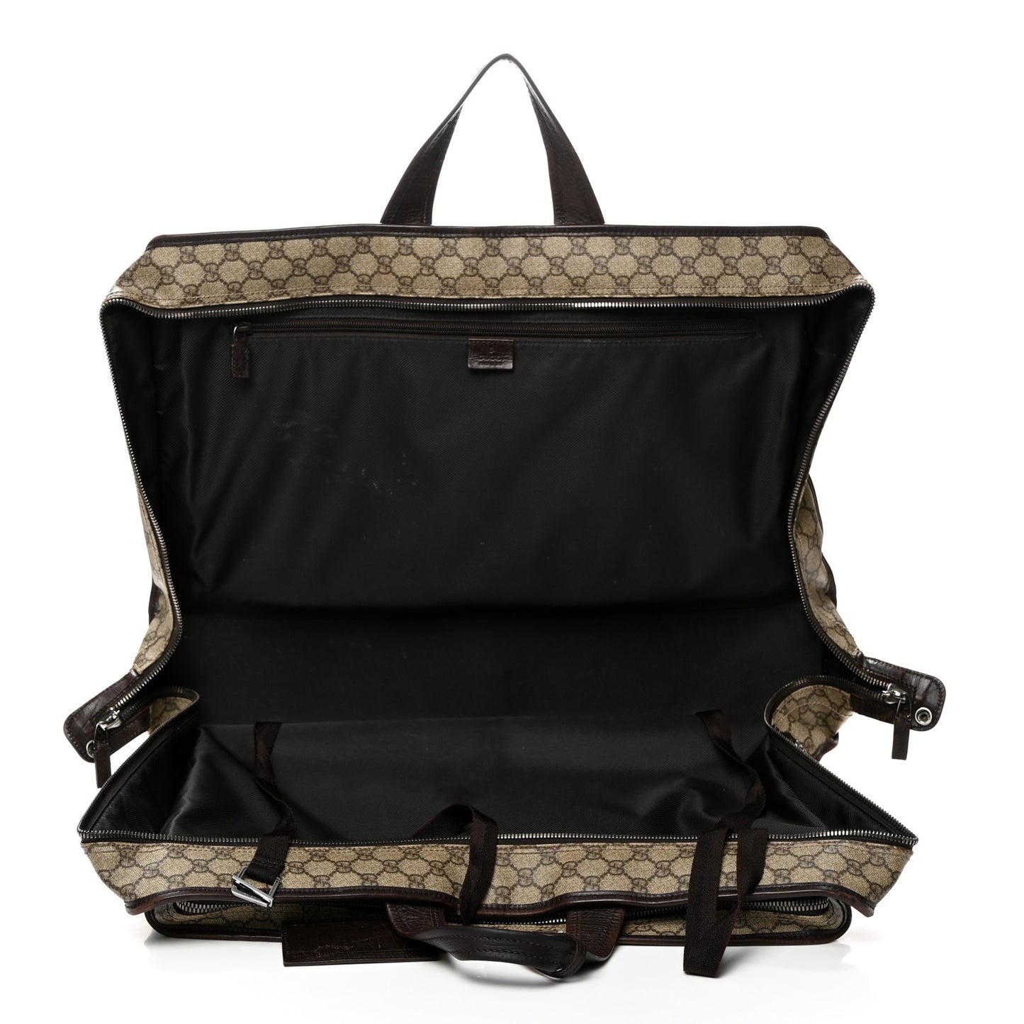 GG Plus Monogram Travel Bag Dark Brown