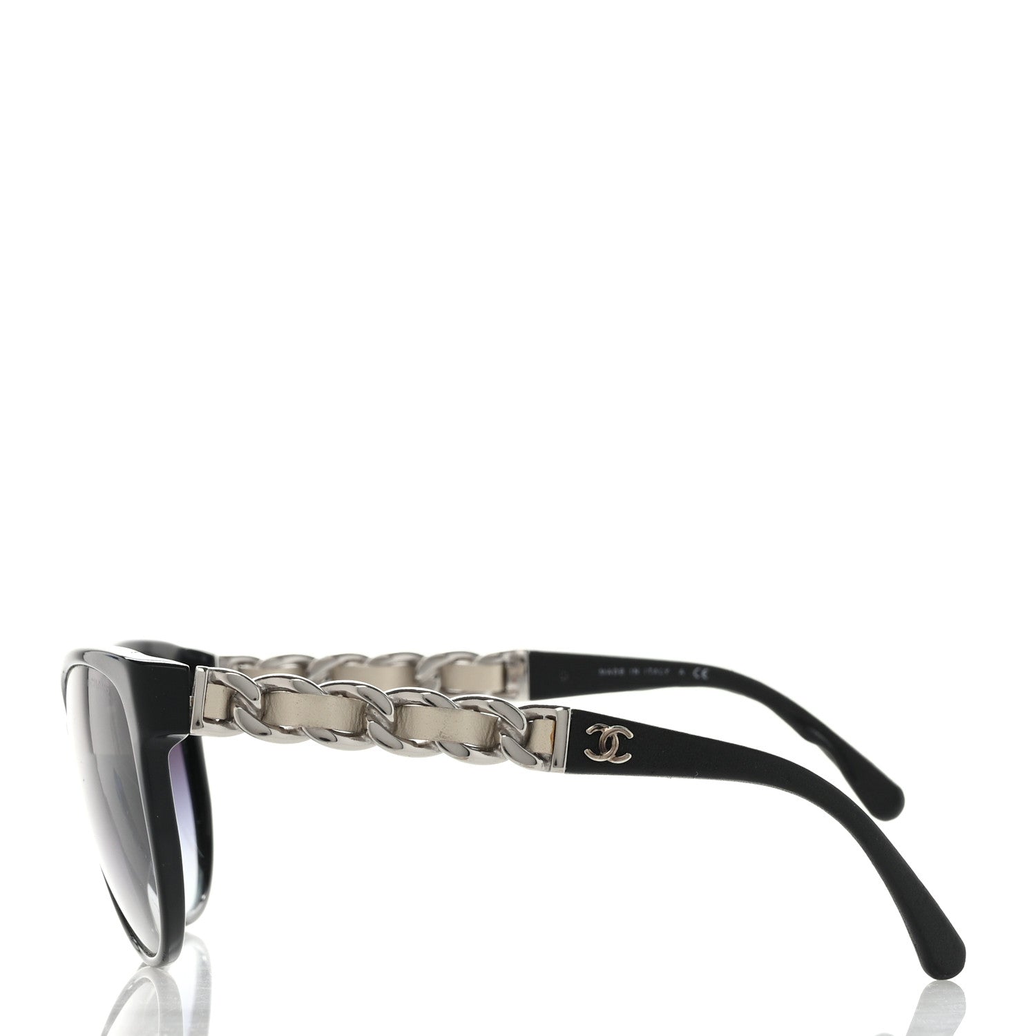 Chanel Cat Eye Chain Sunglasses 5215-Q Black 2 of 7