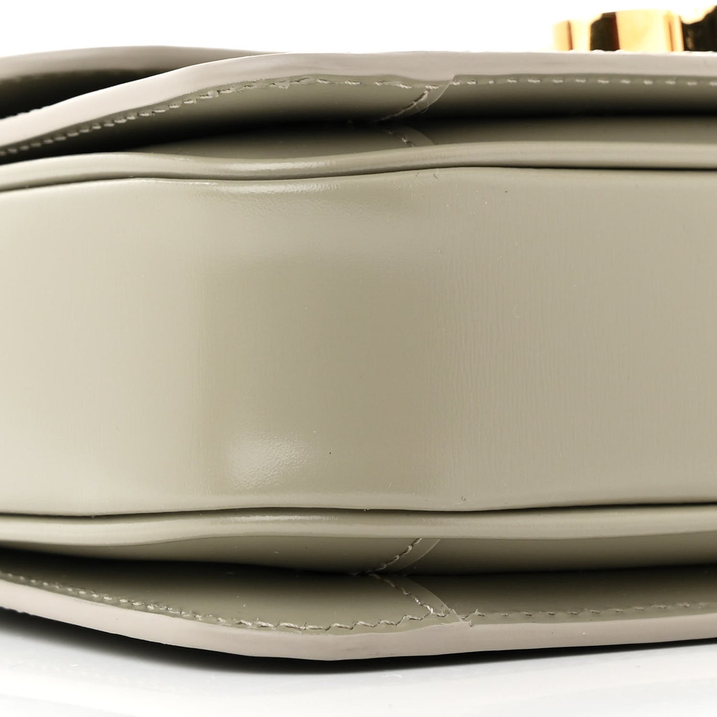Shiny Calfskin Teen Triomphe Green Clay