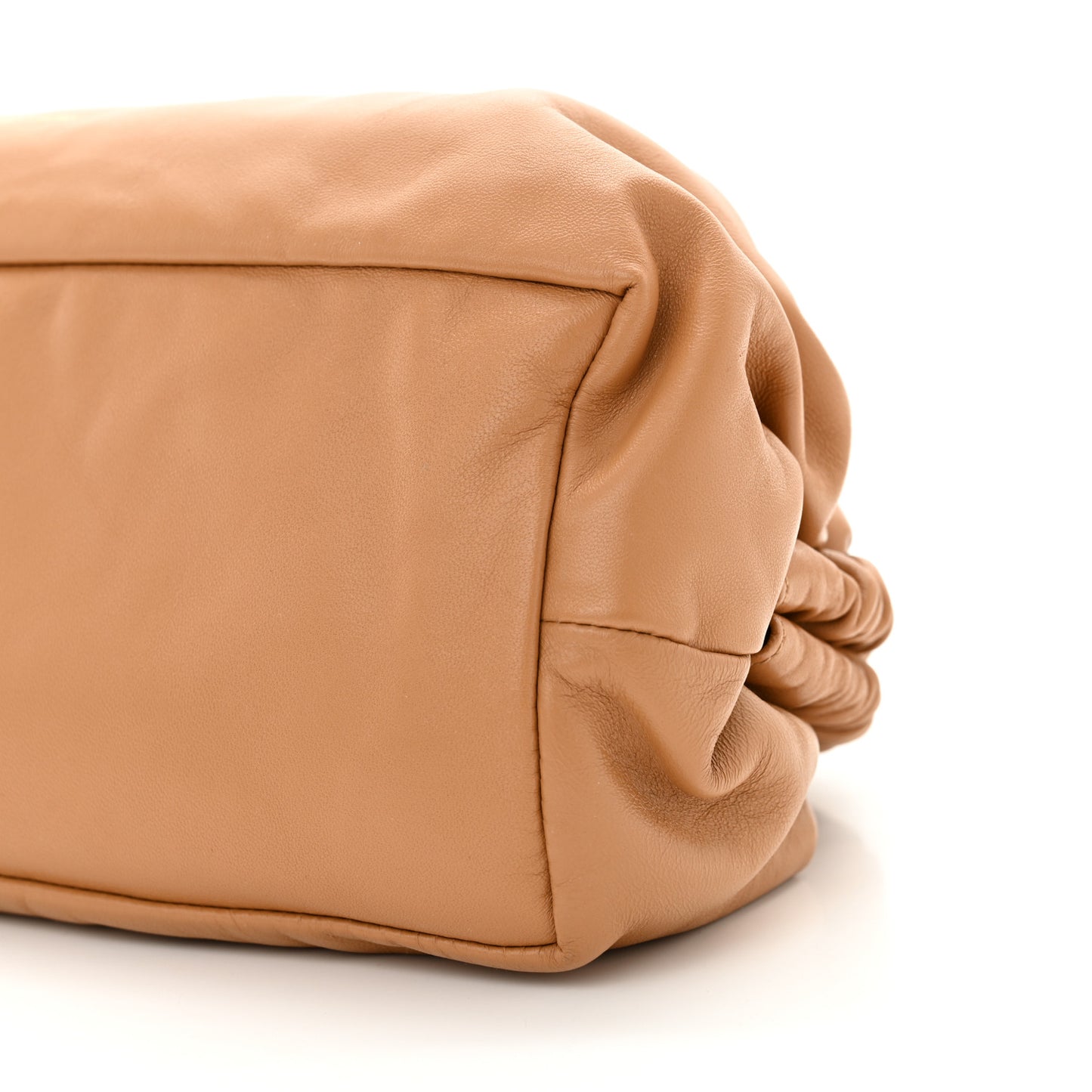 Lambskin Cloud Clutch Caramel