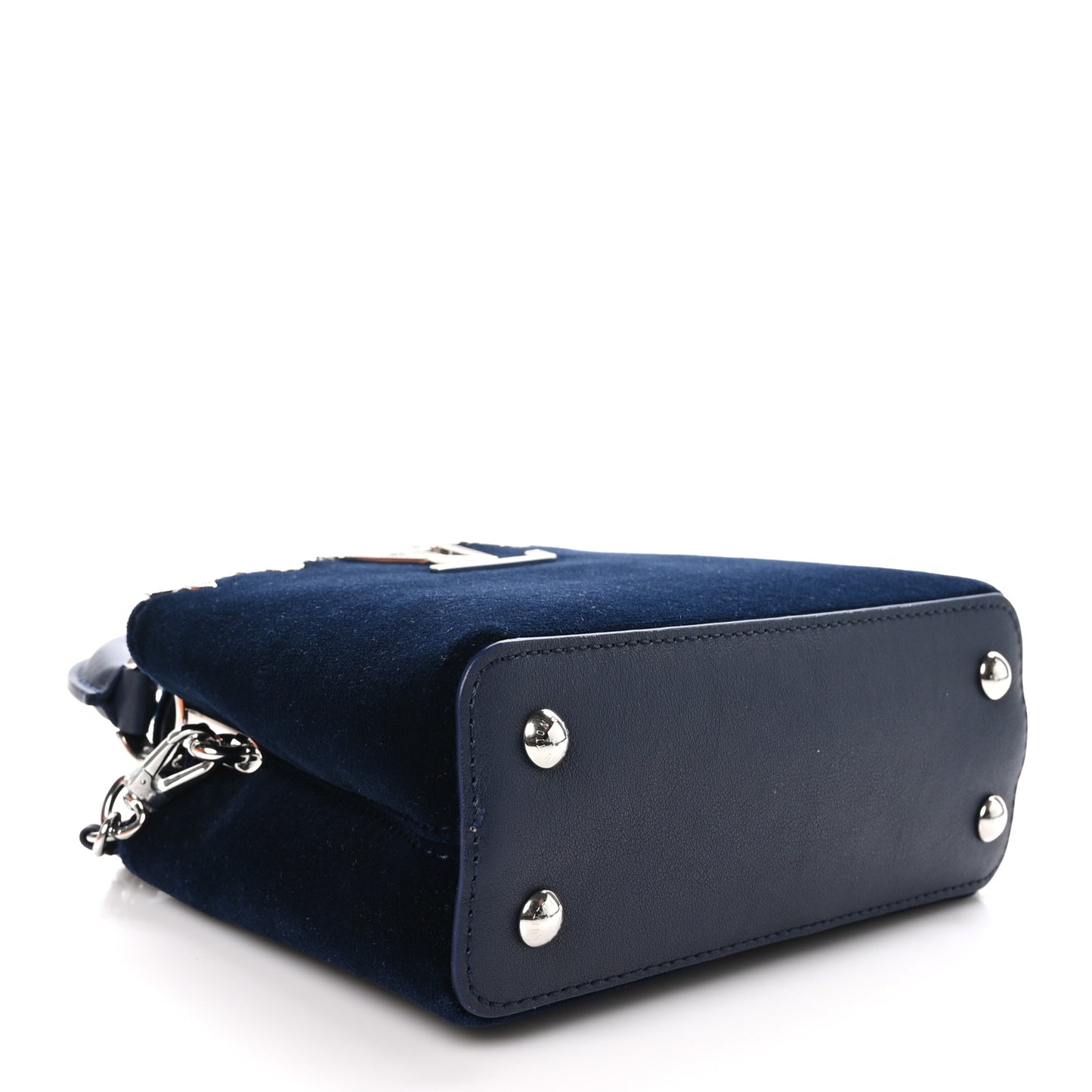 Velvet Crystal Capucines Mini Midnight Blue