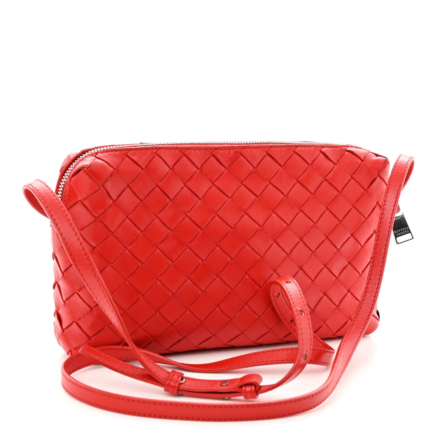 Nappa Intrecciato Small Camera Bag Red