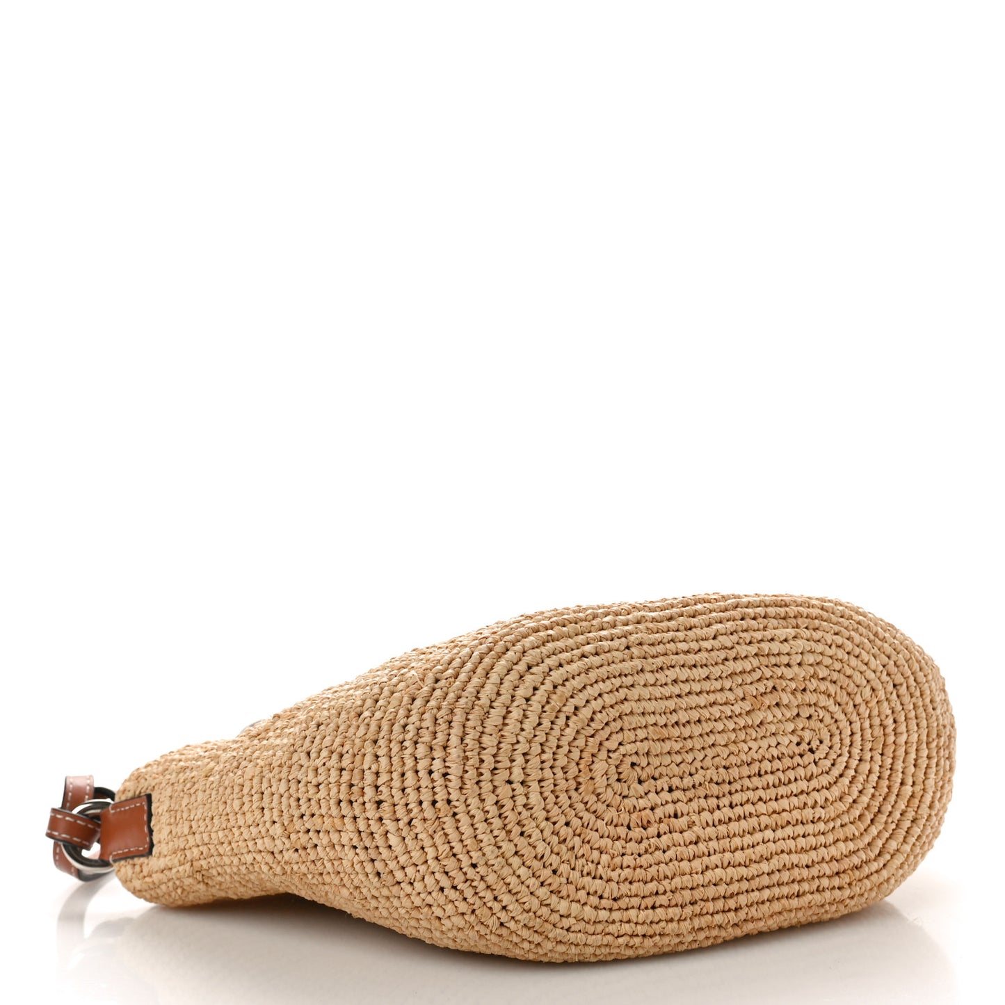 Calfskin Raffia Paulas Ibiza Pochette Bag Natural Tan