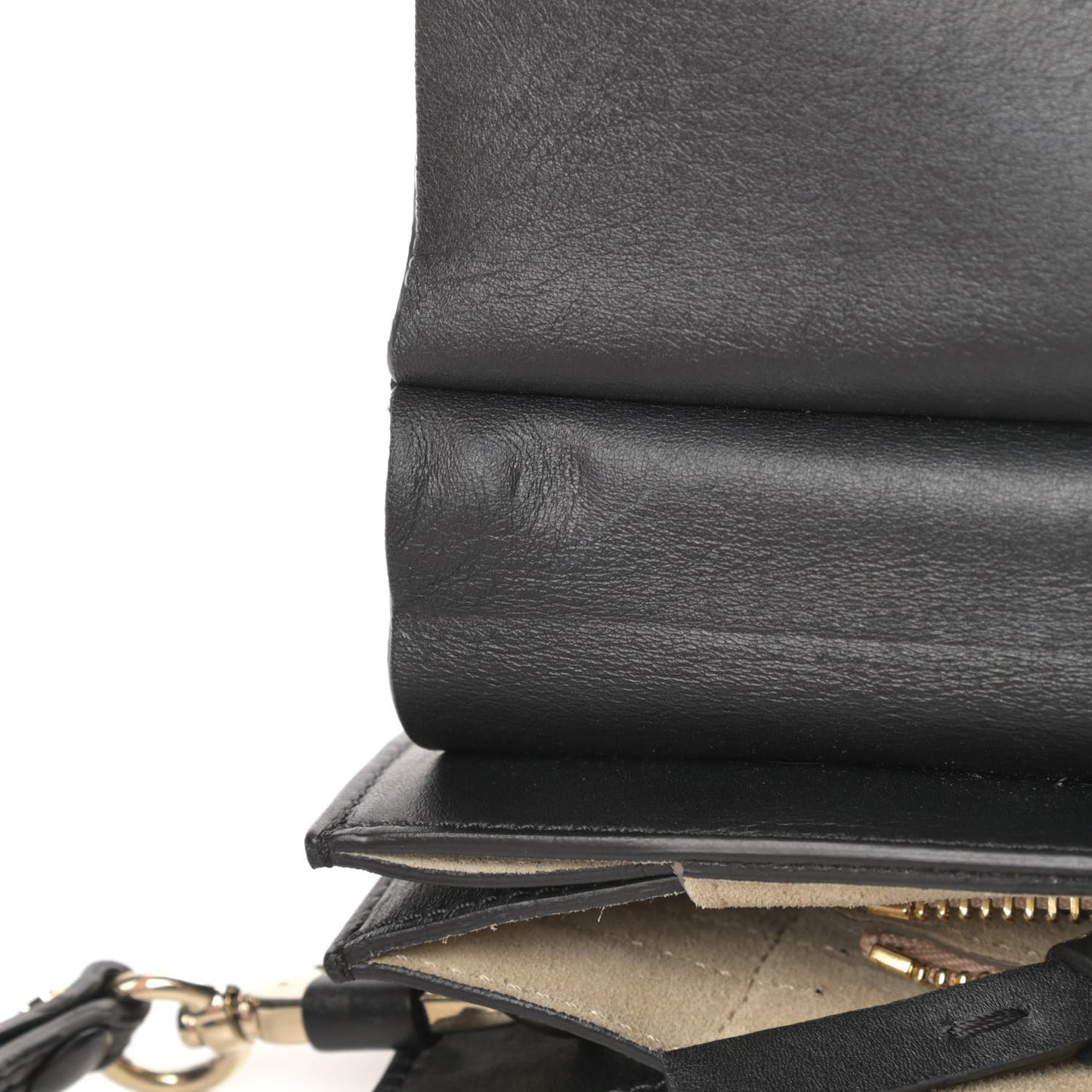 Suede Calfskin Medium Faye Shoulder Bag Black