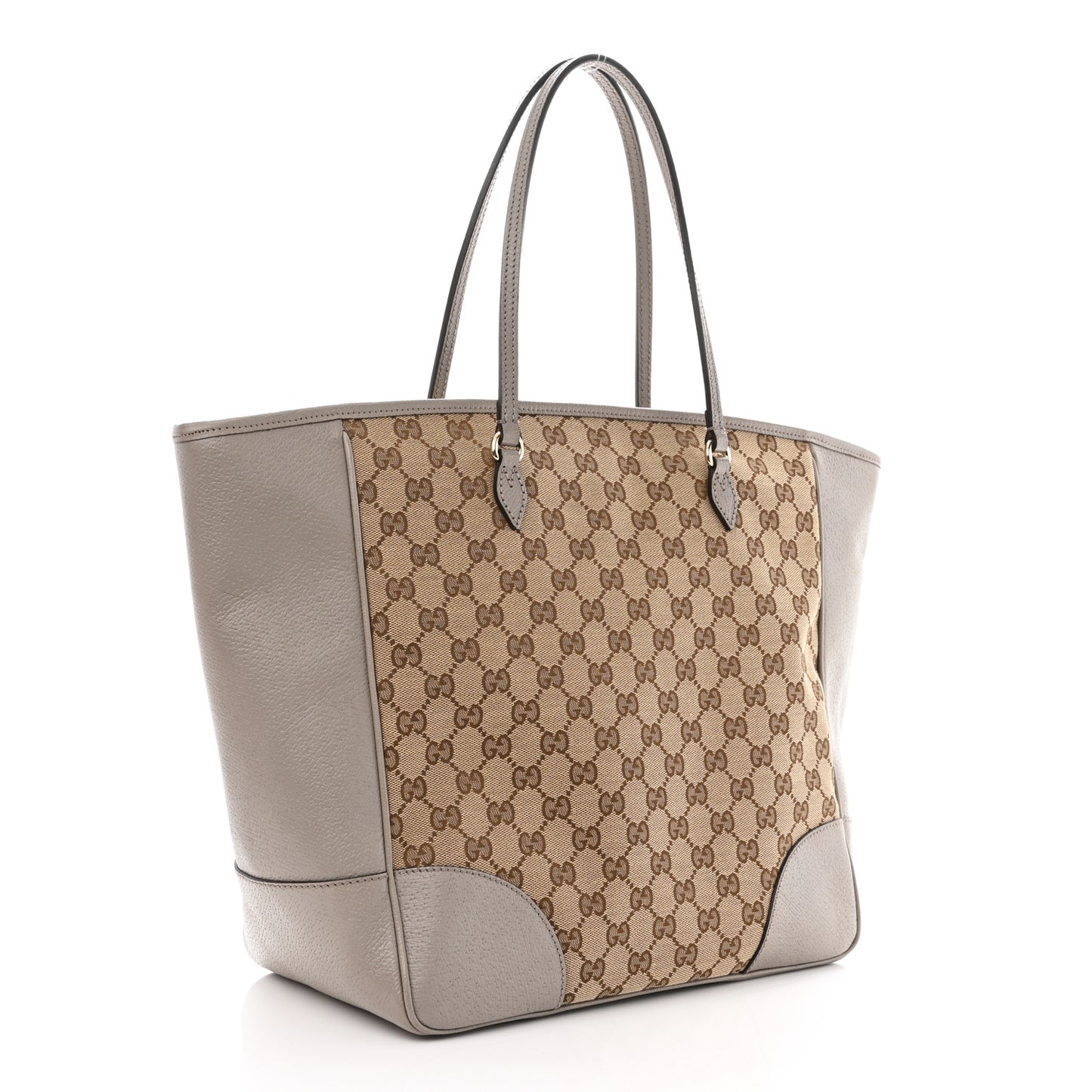 Monogram Medium Bree Zippered Tote Beige Grey