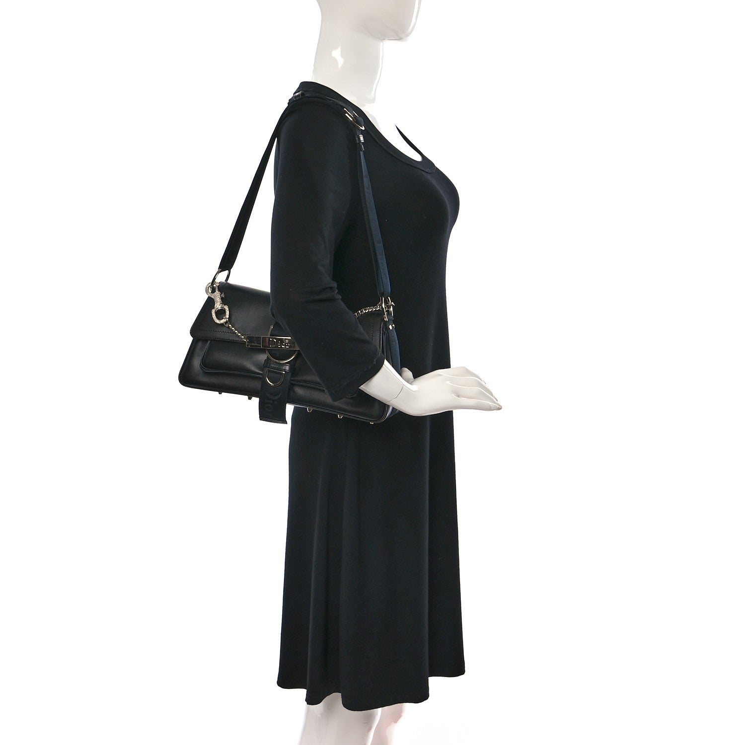 Christian Dior Coated Canvas Crystal Hardcore Bag Black 2 of 11