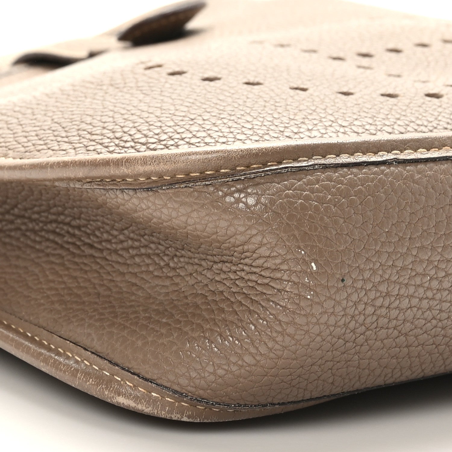 Hermes Taurillon Clemence Evelyne PM Etoupe 8 of 9