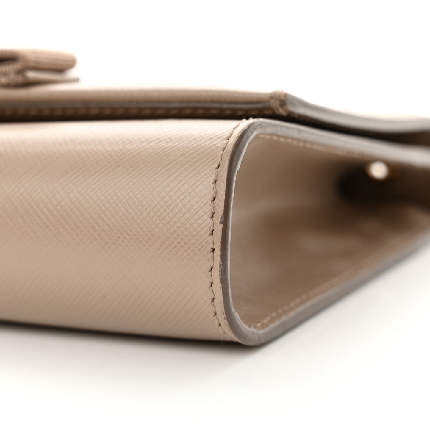 Printed Calfskin Ginny Shoulder Bag Beige