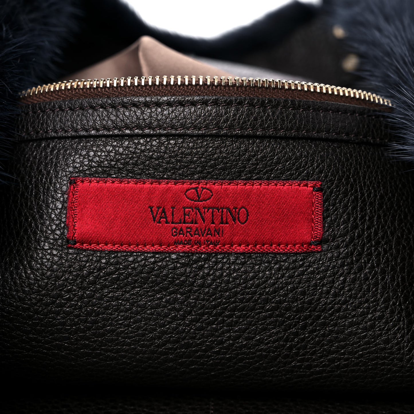 Mink Fur Rockstud Large Tote Multicolor
