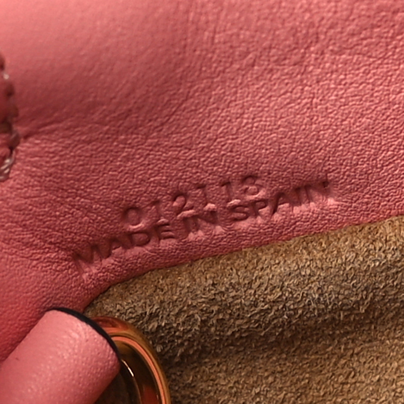 Calfskin Nano Flamenco Knot Clutch Warm Blossom
