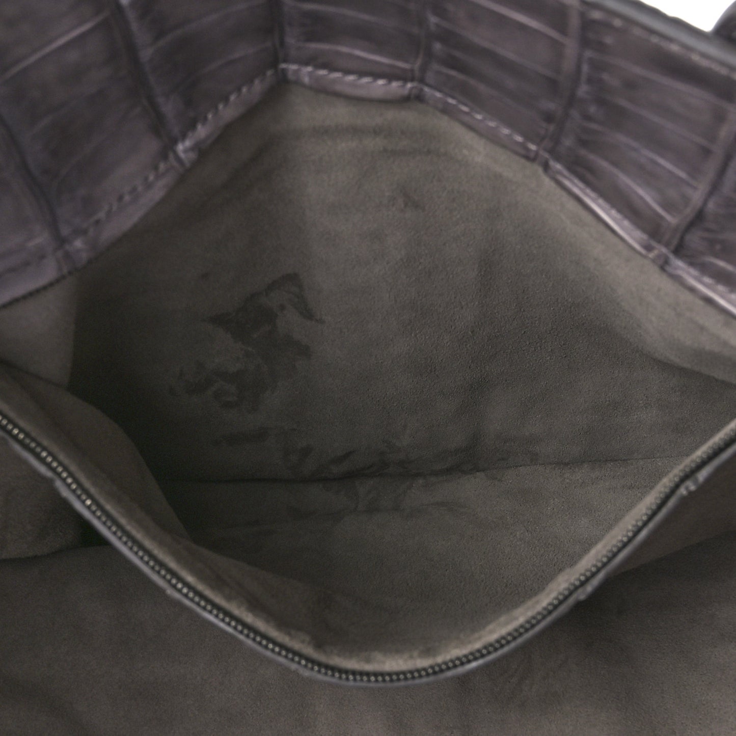 Matte Crocodile Top Handle Weekender Bag Tote Purple