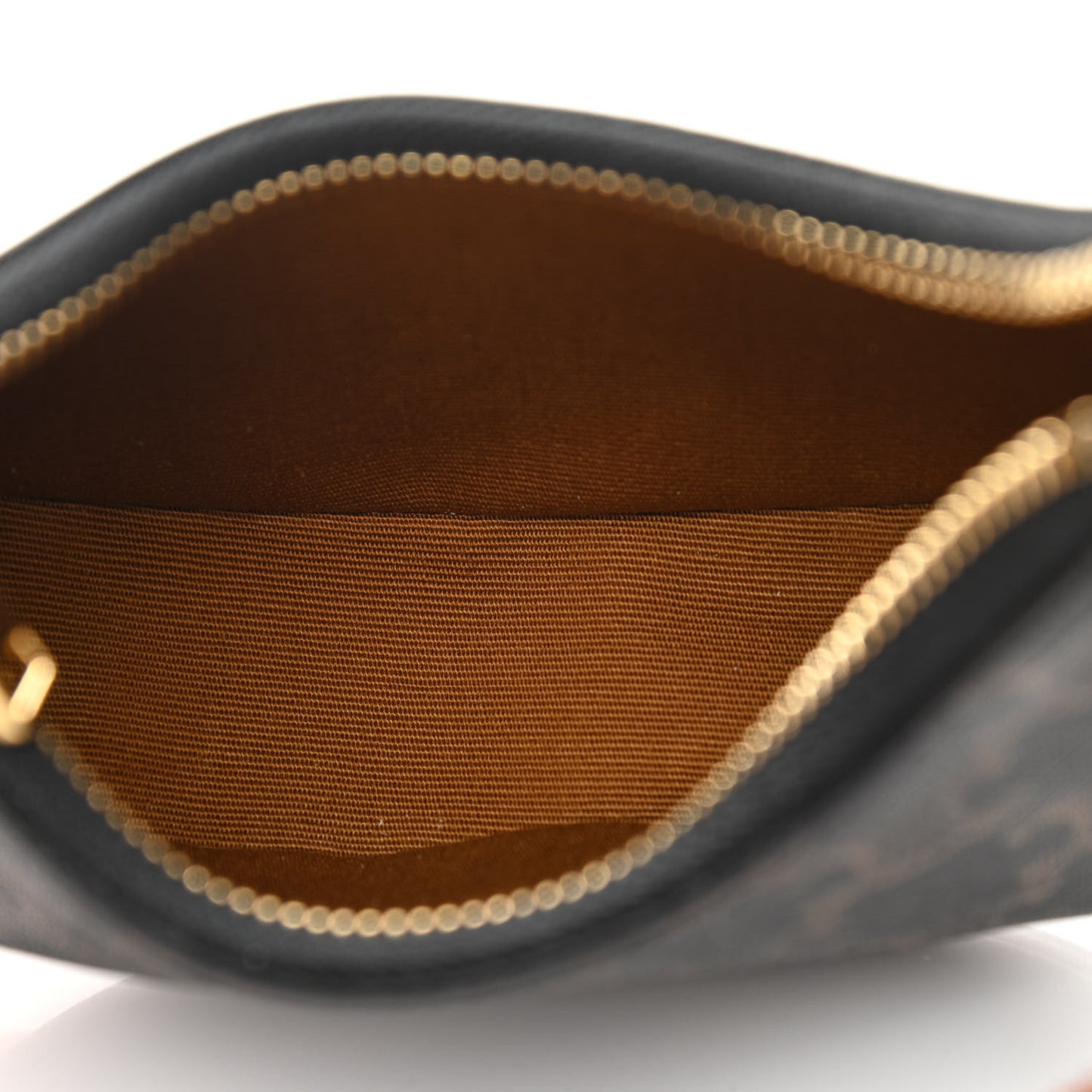 Canvas Calfskin Mini Ava Triomphe Shoulder Bag Tan