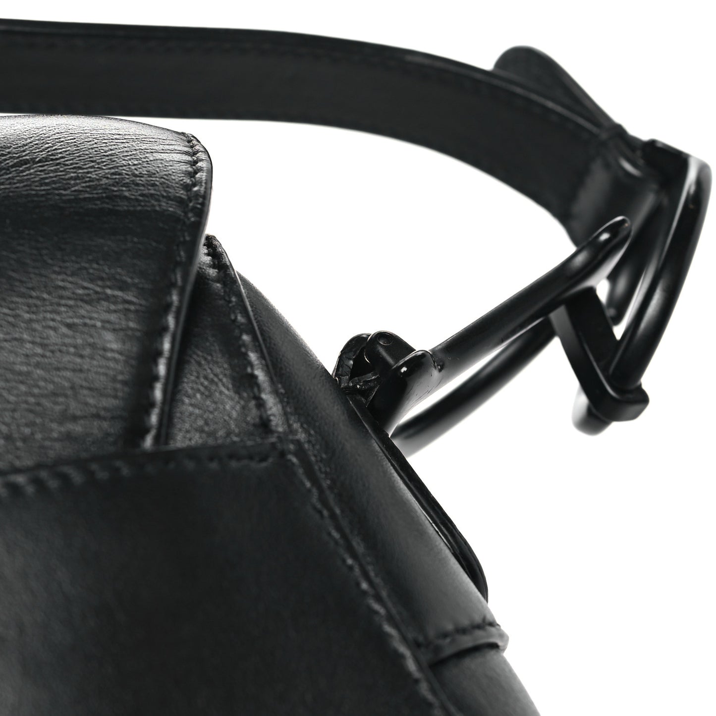 Ultra Matte Calfskin Saddle Bag Black