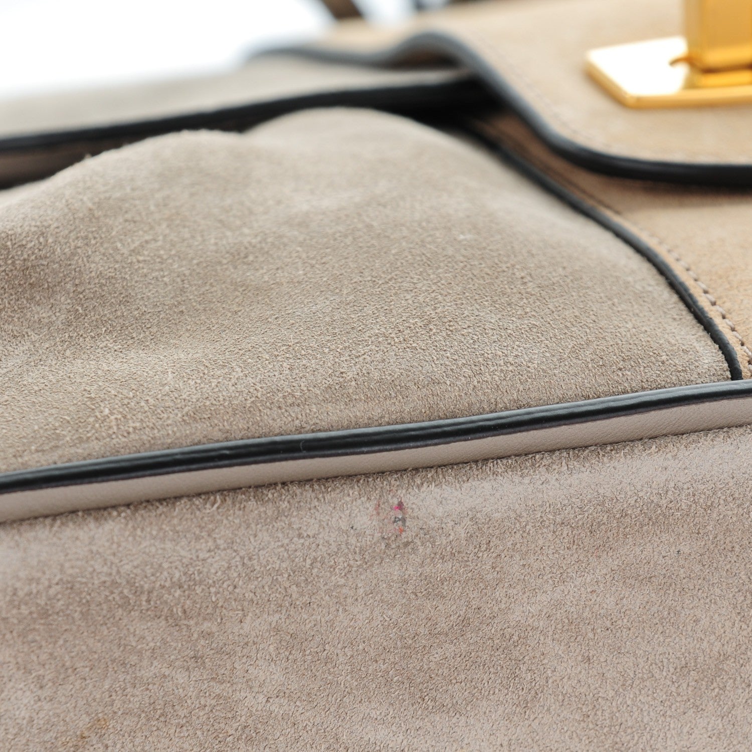 Chloe Suede Calfskin Small Lexa Shoulder Bag Motty Grey 9 of 9