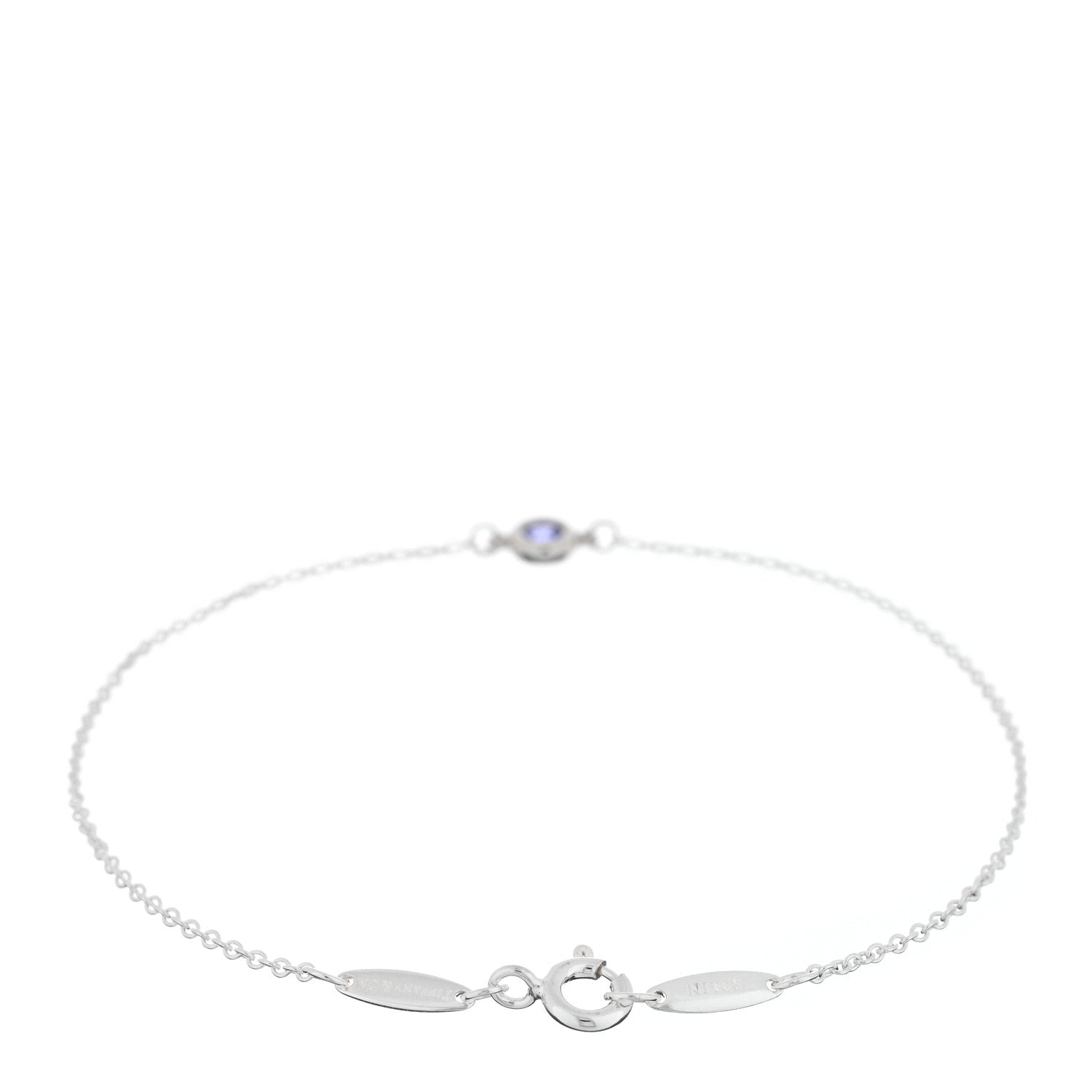 Tiffany Sterling Silver Tanzanite Elsa Peretti Color By The Yard Bracelet 2 of 4