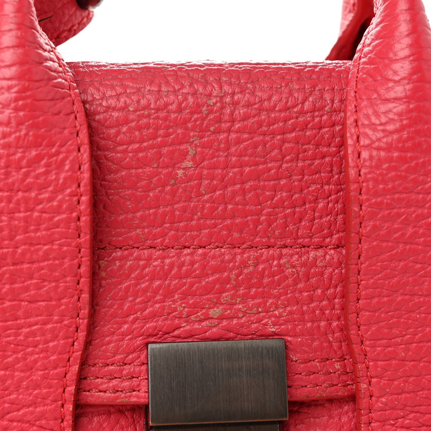 Textured Calfskin Mini Pashli Satchel Raspberry