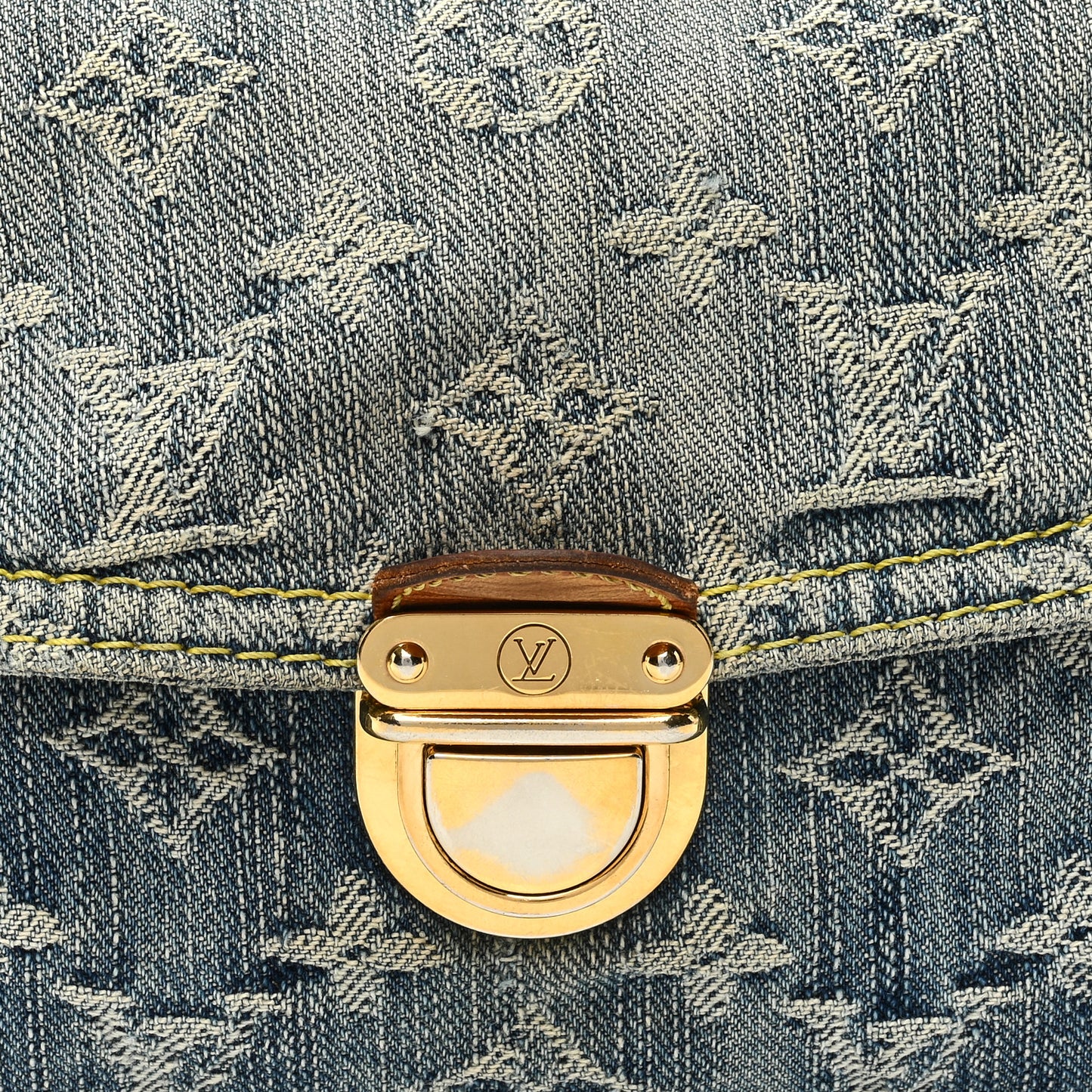 Monogram Denim Mini Pleaty Blue