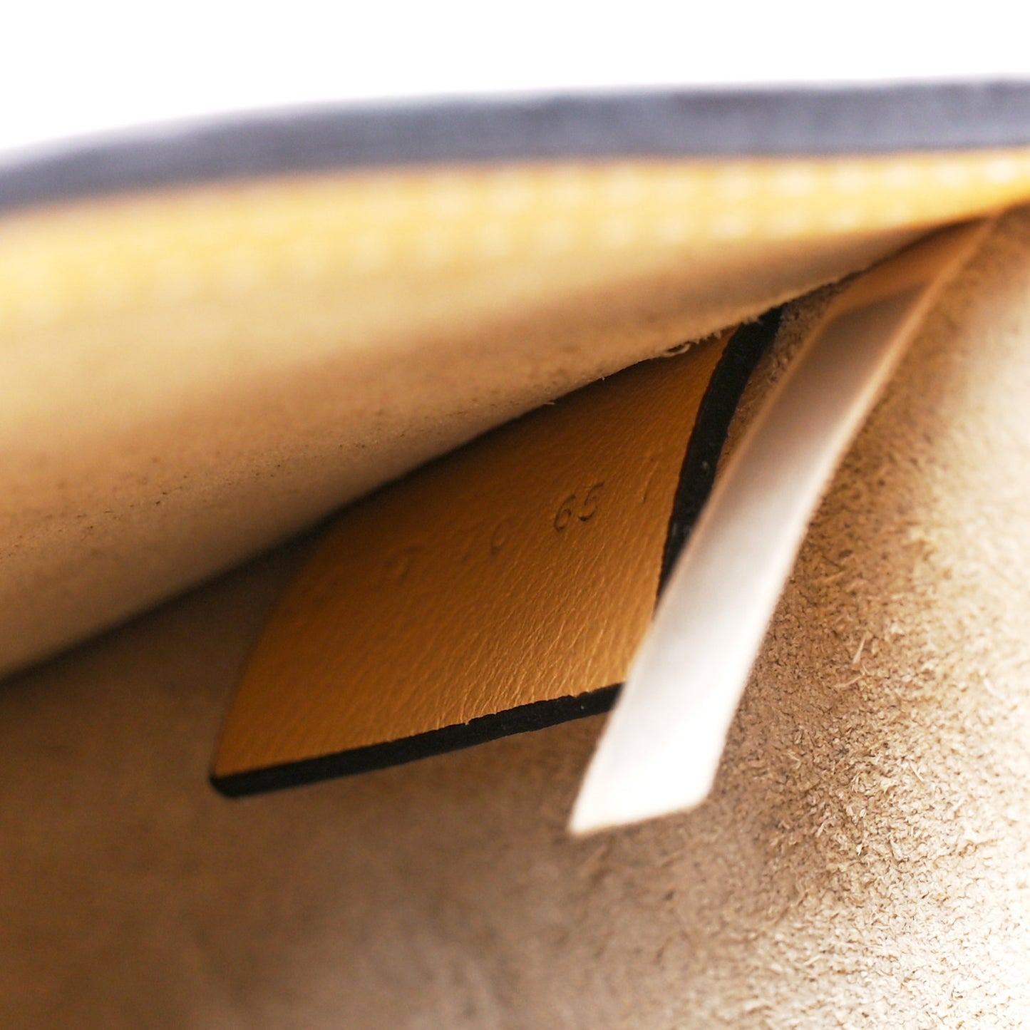 Calfskin Suede Small Nile Bracelet Bag Subtle Yellow