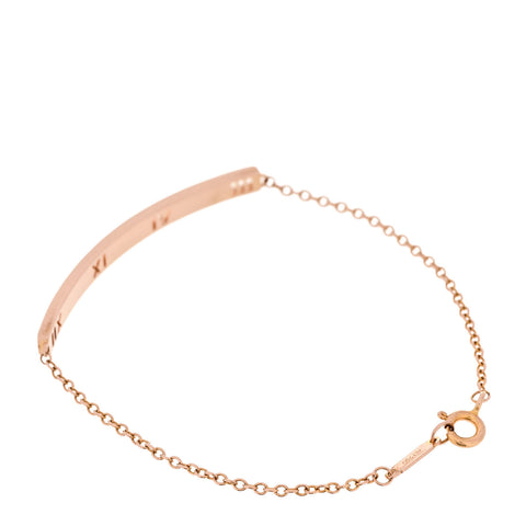 18K Rose Gold Diamond Atlas Bar Pierced Bracelet