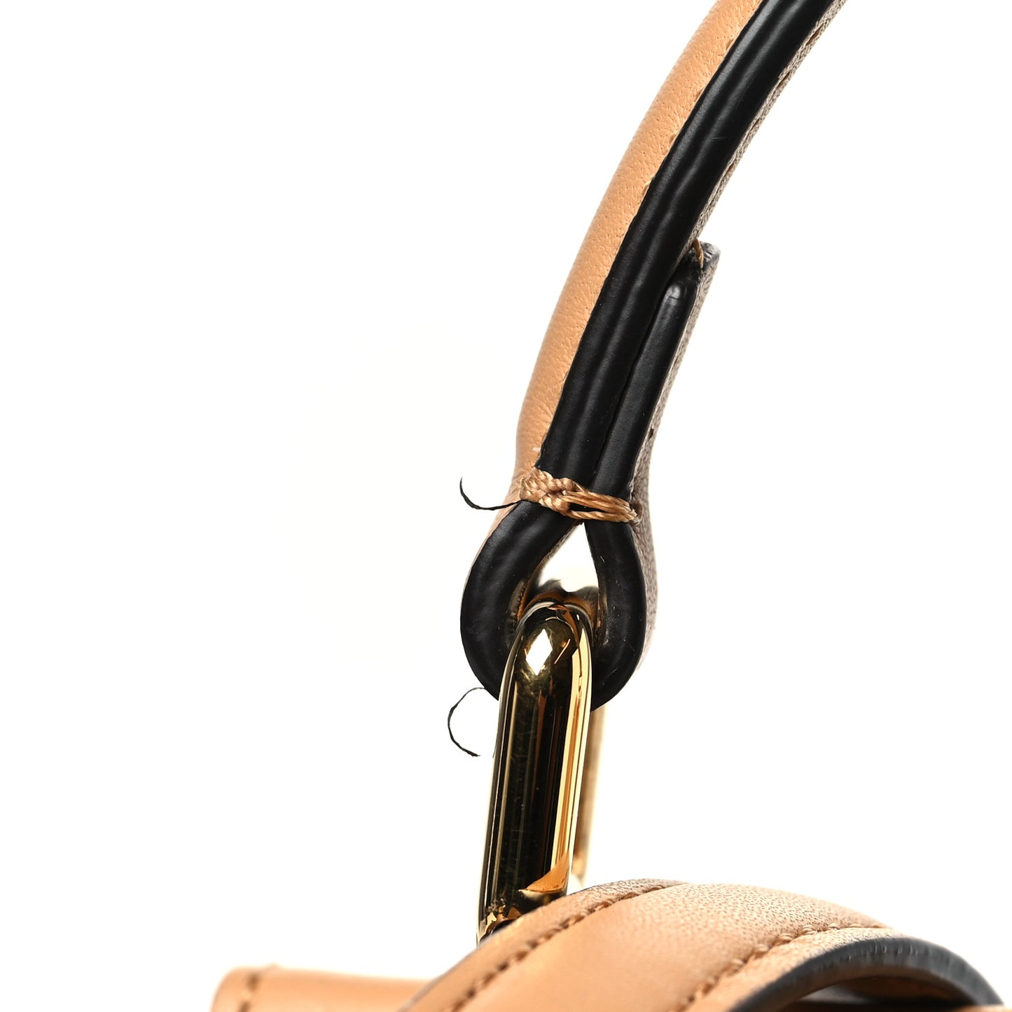Vitello Seta Nappa FF Embossed Mini Peekaboo Iconic Satchel Miele Scuro