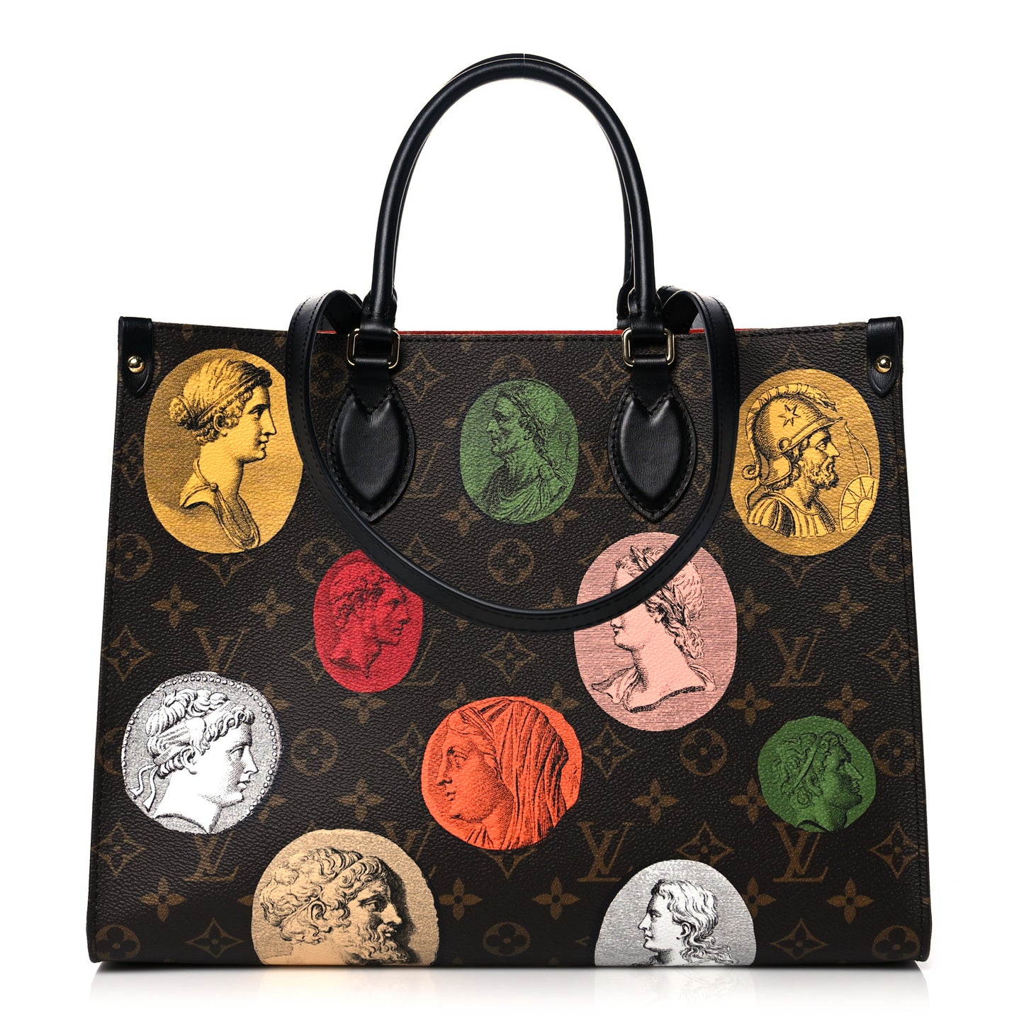 X FORNASETTI Monogram Cameo Onthego MM