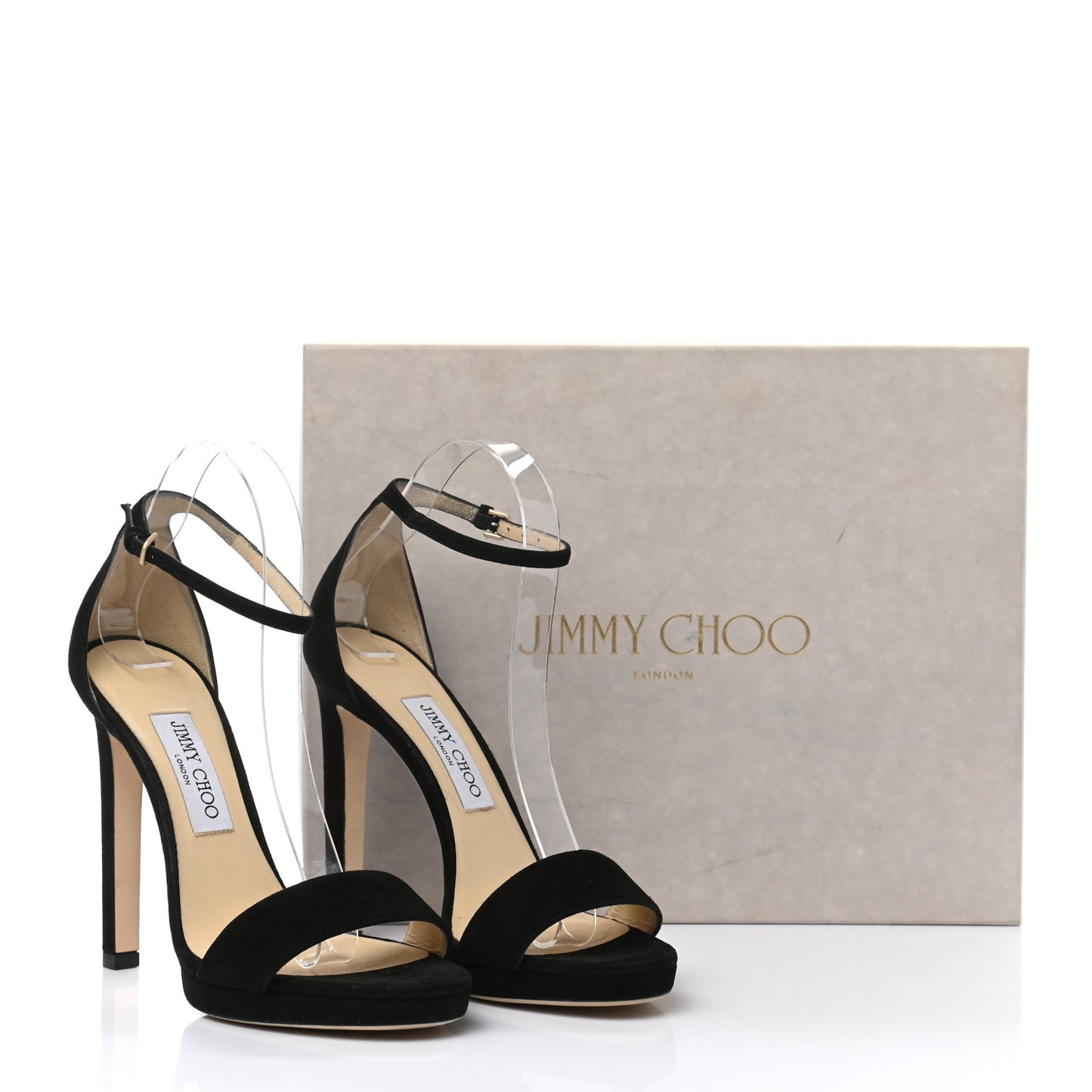 Suede Misty 120 Sandals 38.5 Black
