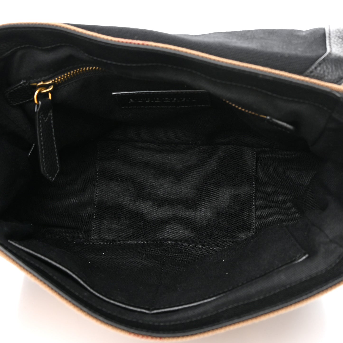 Canvas Mega Check Large Baildon Messenger Bag Black