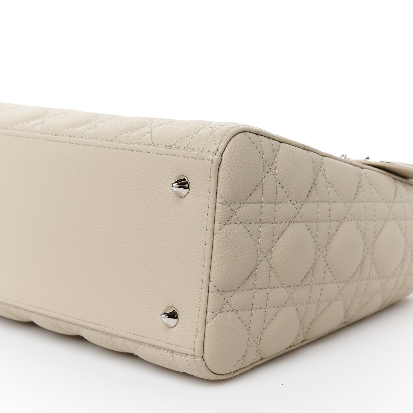 Grained Calfskin Cannage Medium Lady Dior Sable