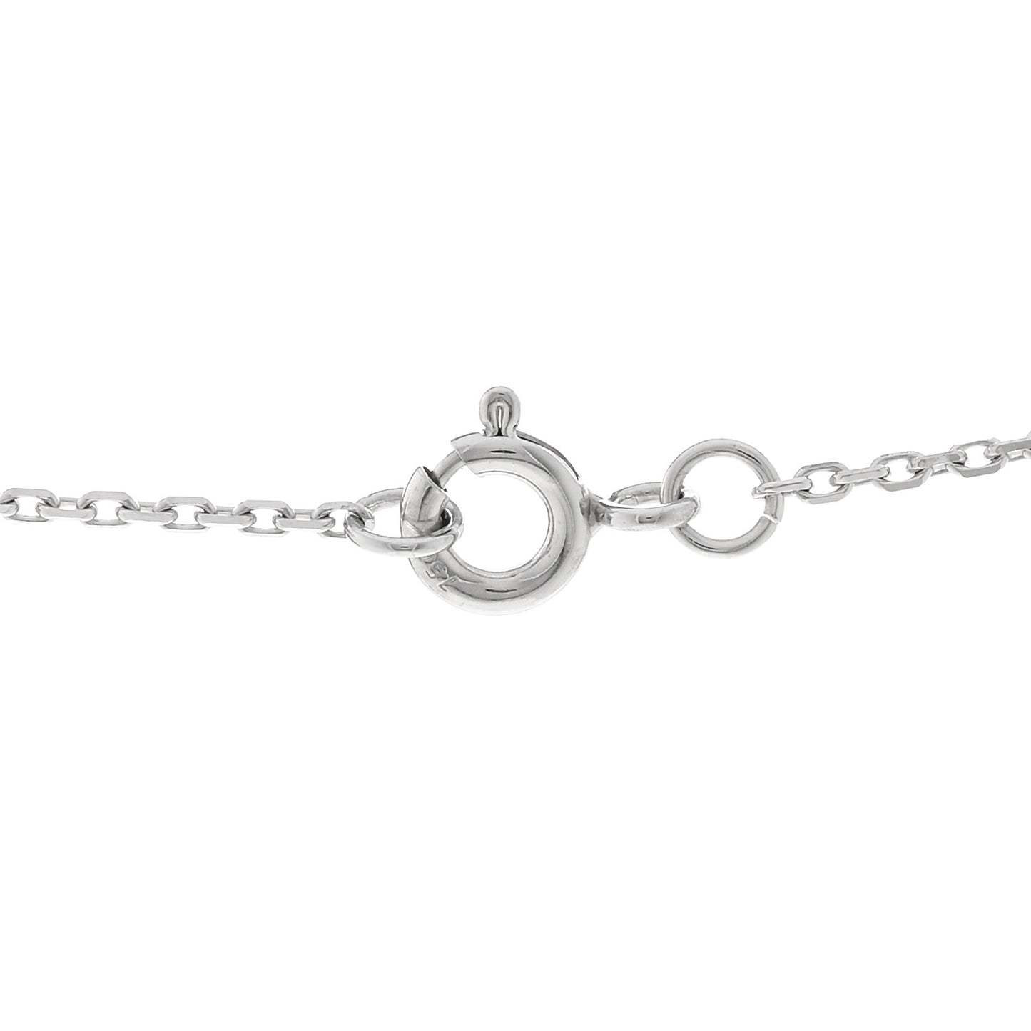 18K White Gold Diamond Grey Mother of Pearl Color Blossom BB Star Pendant Necklace