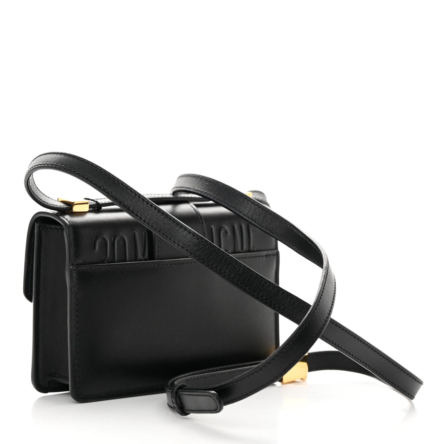 Smooth Calfskin Micro 30 Montaigne Flap Bag Black