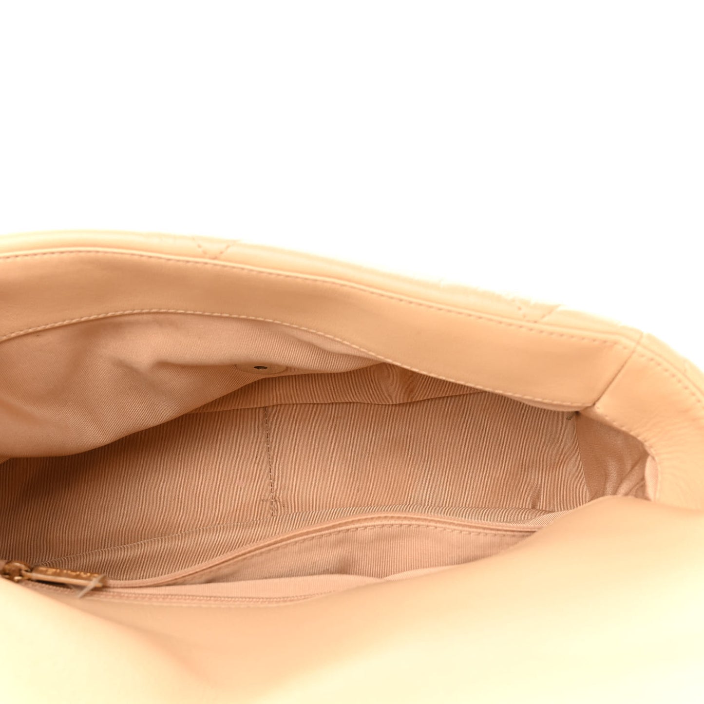 Lambskin Quilted Large Chanel 19 Flap Beige