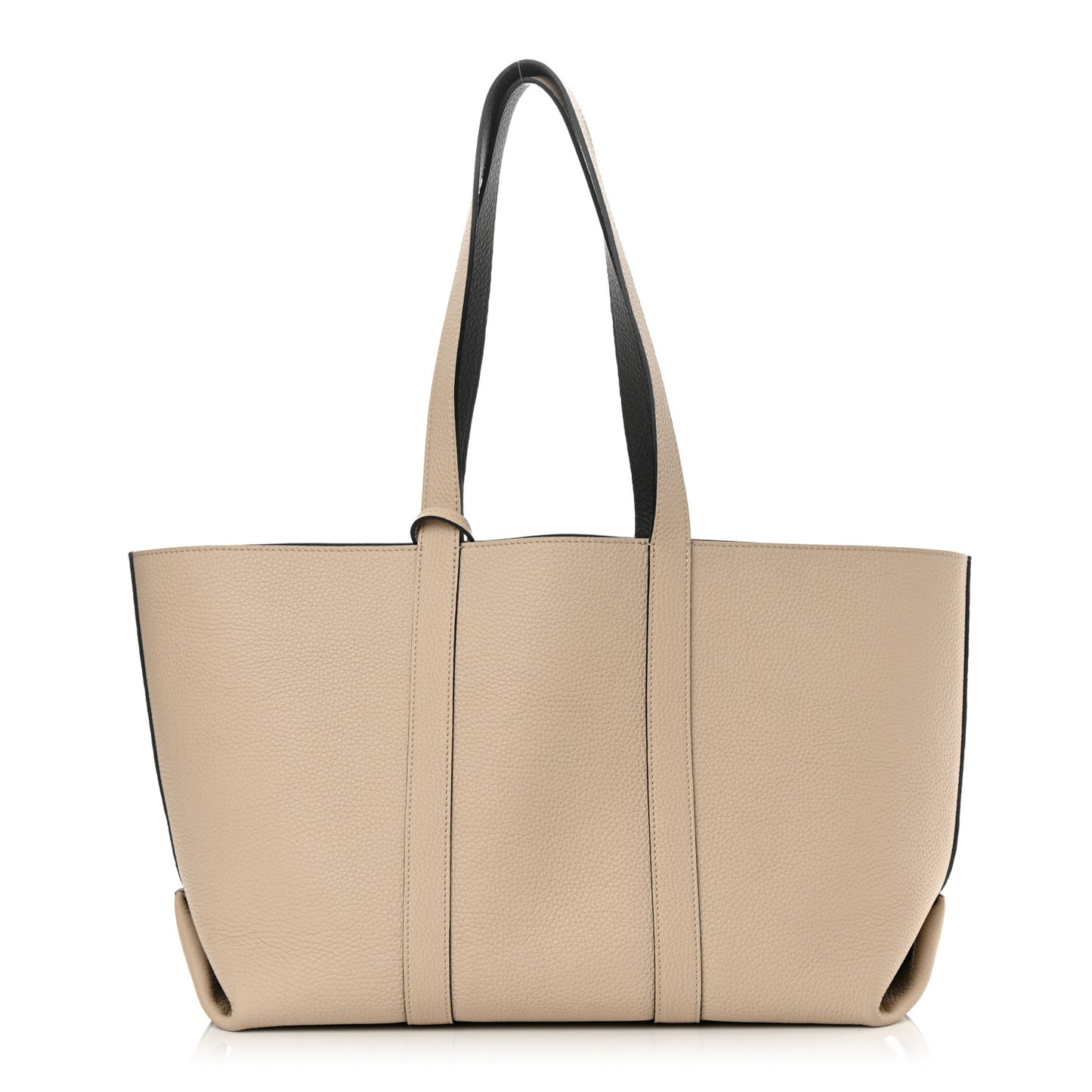 Taurillon Gex Calfskin Duo Reversible Tote Greige Zinc