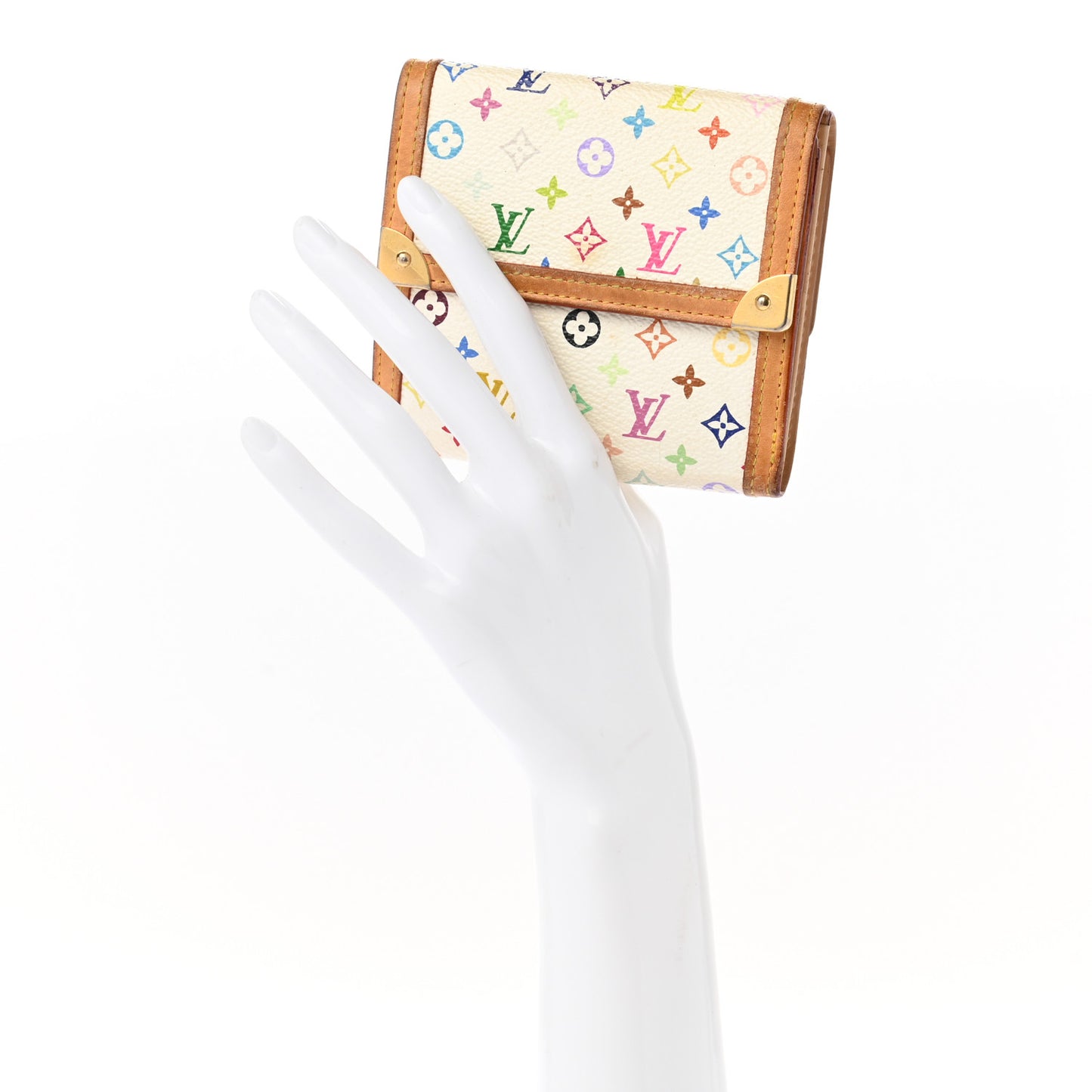Monogram Multicolor Porte-Monnaie Billets Wallet White