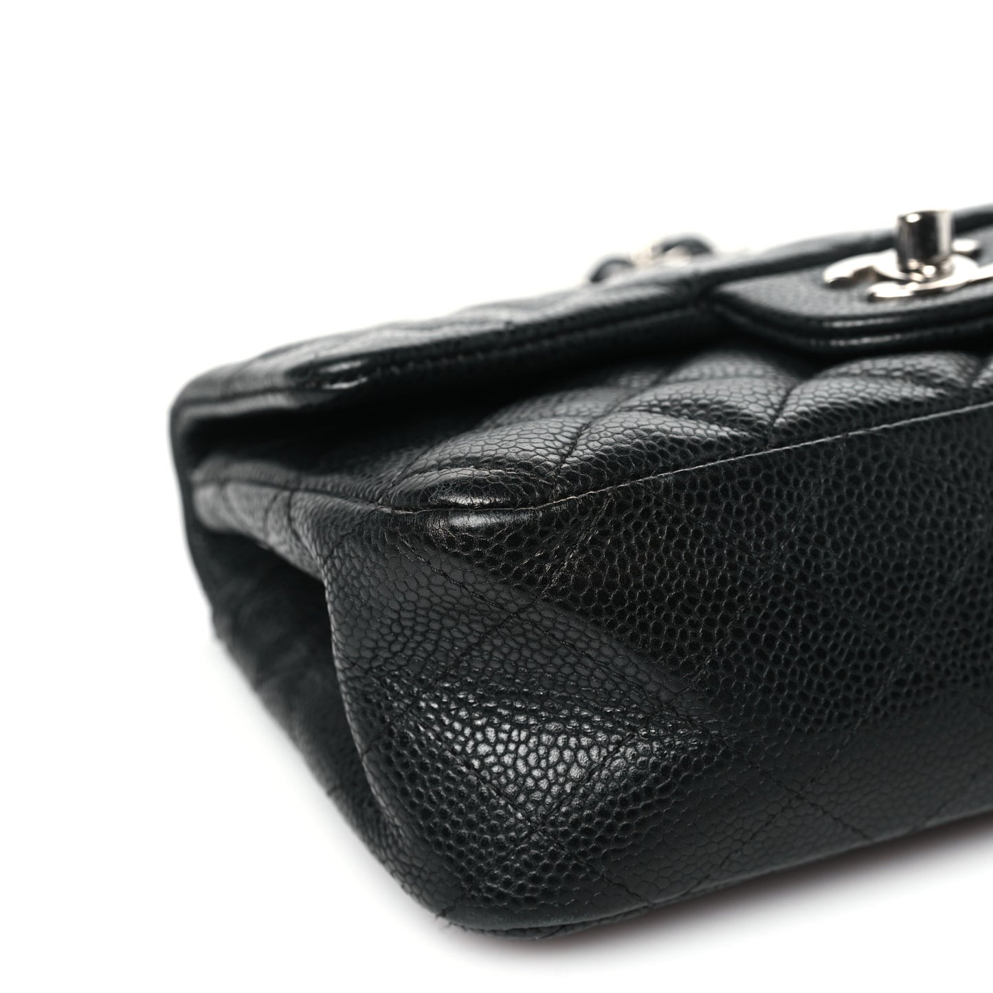 Caviar Quilted Mini Rectangular Flap Black