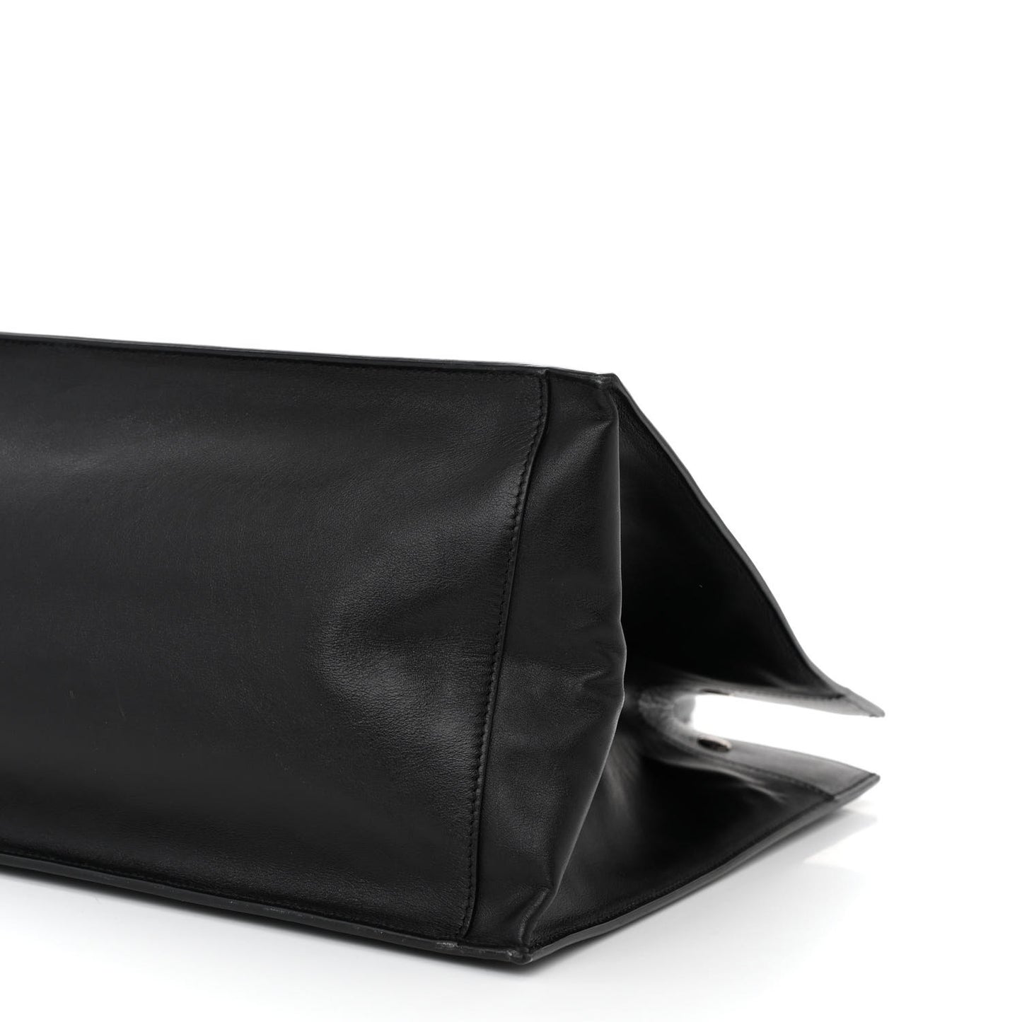 Smooth Calfskin Rive Gauche Small Tote Black