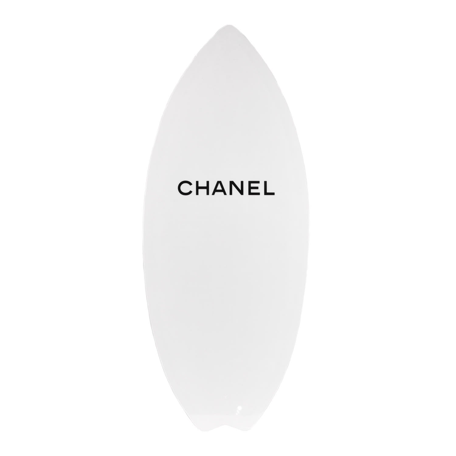 Chanel PVC Carbon Vinyl Acetate Wakesurf Surfboard Black White 2 of 7