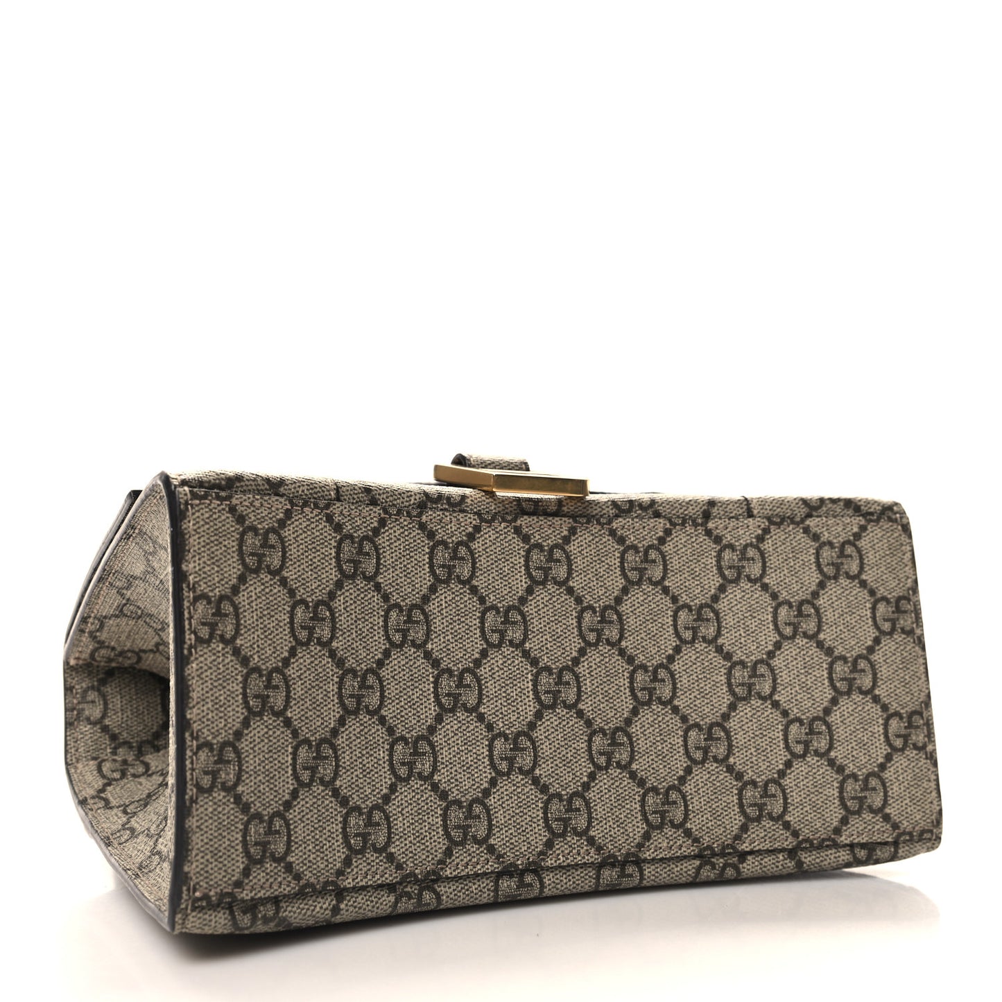 X GUCCI GG Supreme Monogram Small Hourglass Top Handle Bag Beige Ebony