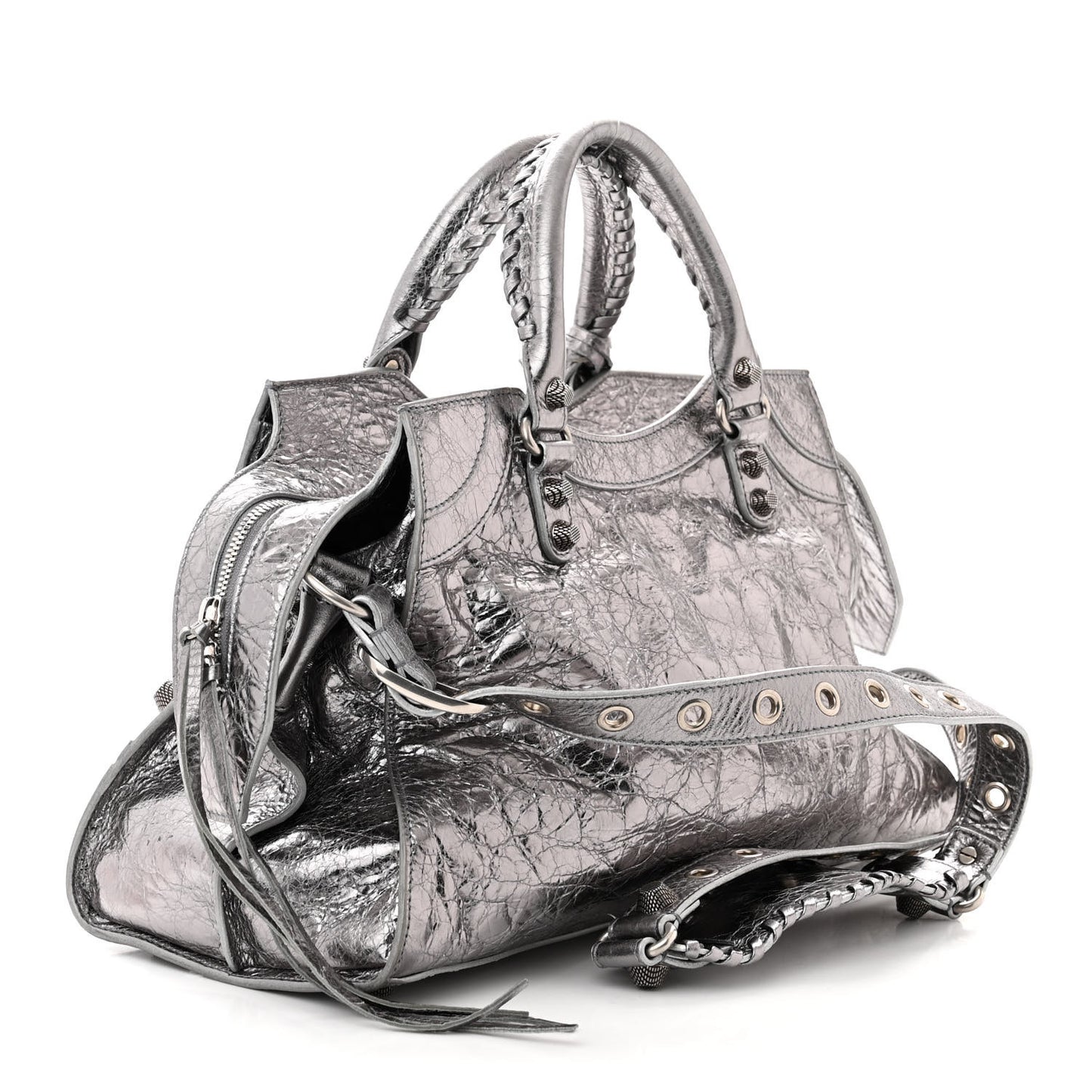 Metallic Agneau Arena Neo Cagole City Silver